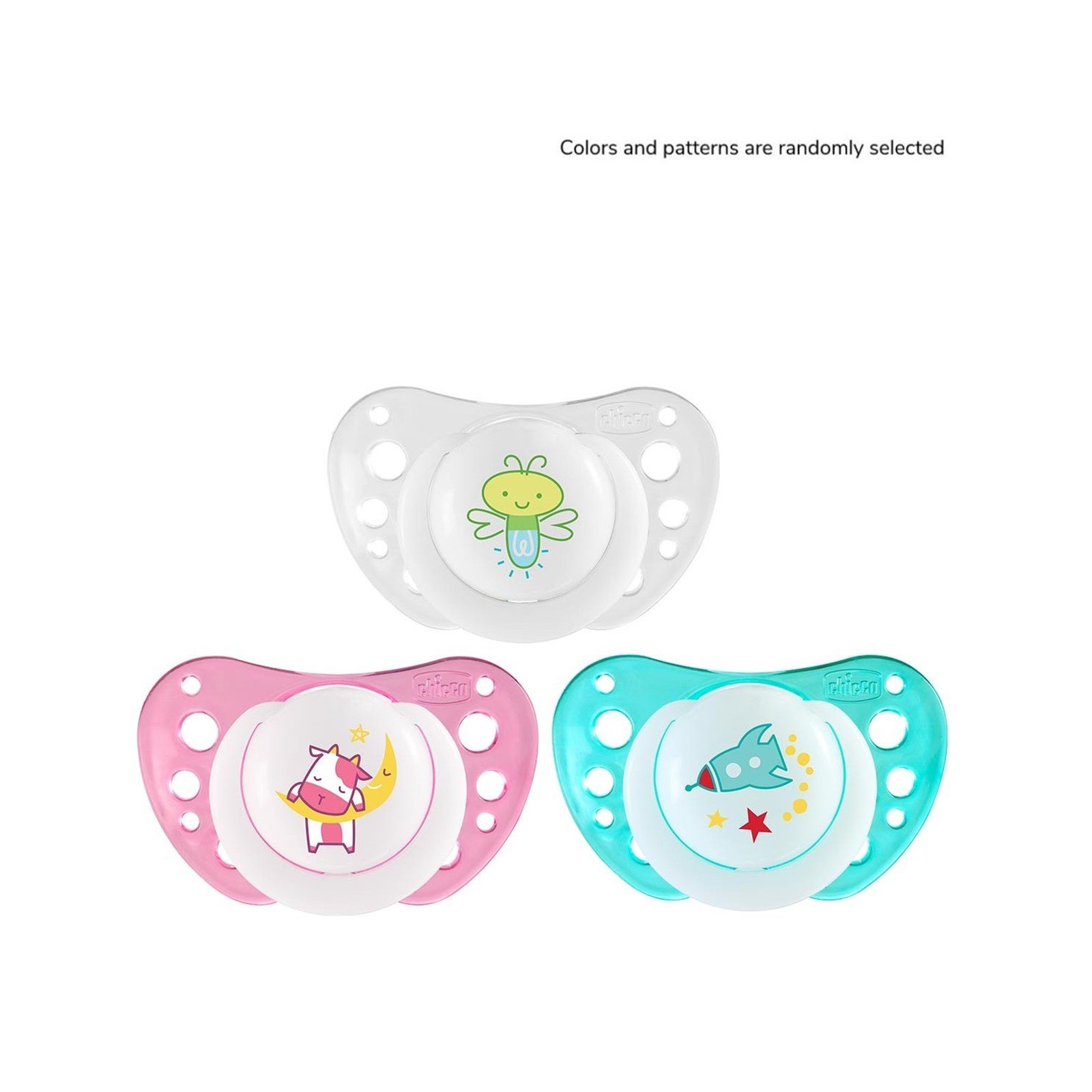 Chicco Physio Air Glow in the Dark Pacifier 16-36m x2