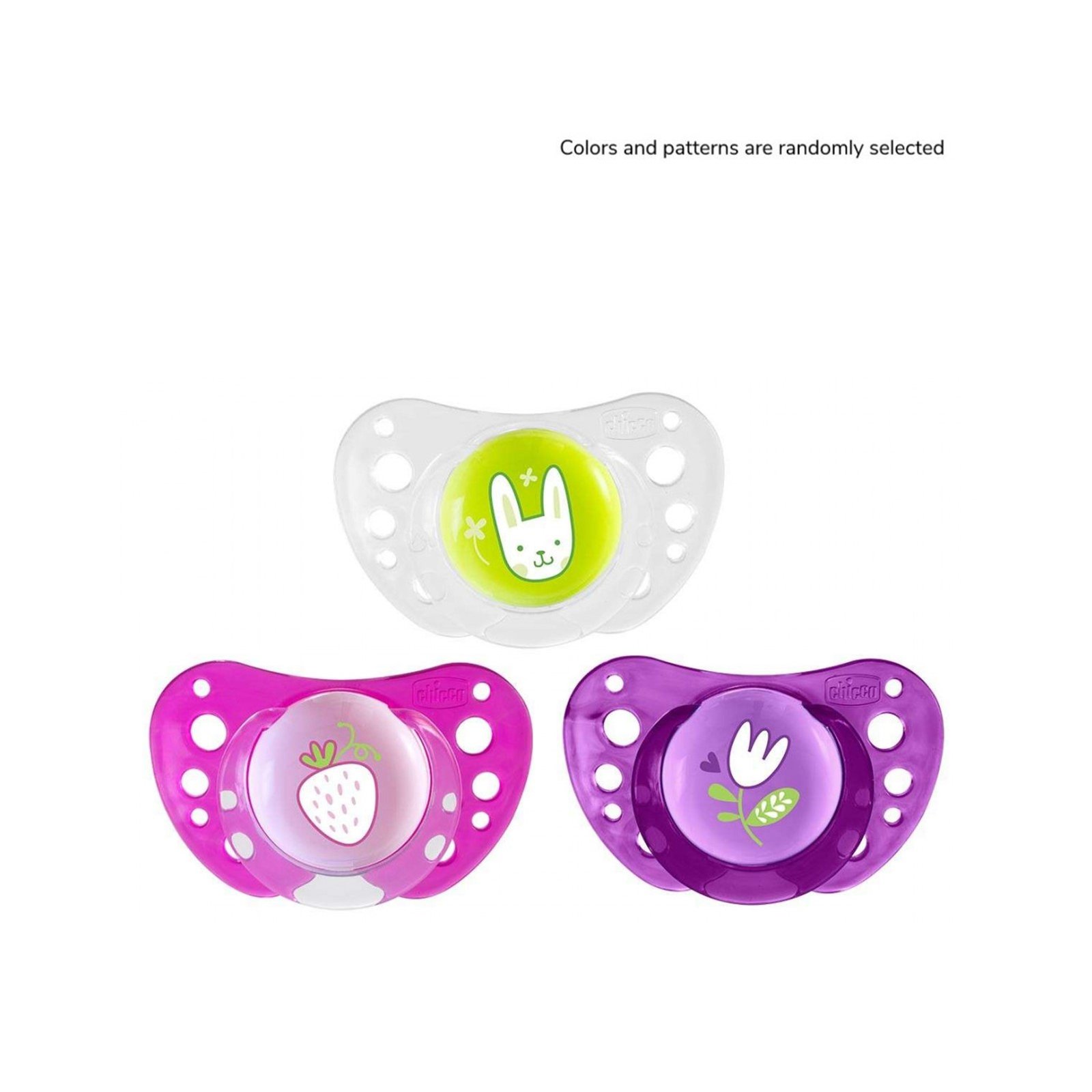 Chicco Physio Air Pacifier 16-36m Green/Pink/Purple x2
