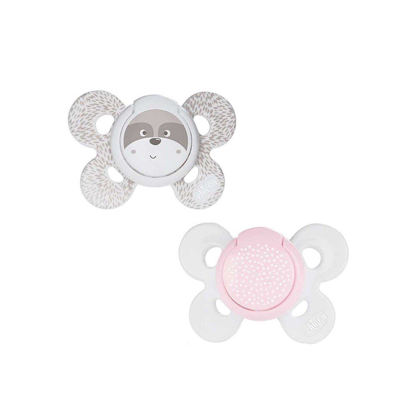 Chicco Physio Comfort Pacifier 0-6m White/Pink x2
