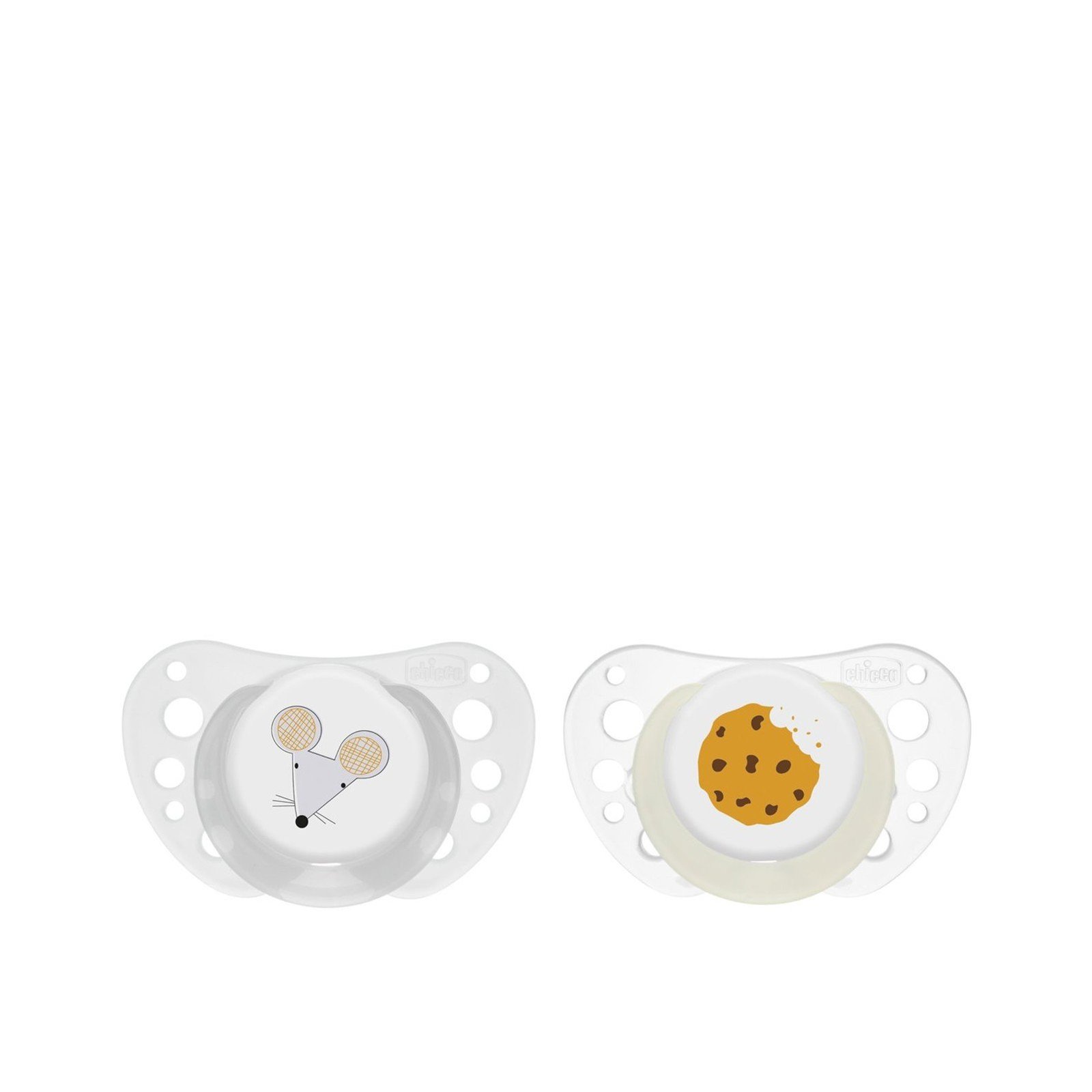Chicco PhysioForma Air Silicone Pacifier 16-36m White/Transparent x2 Qatar Delivery