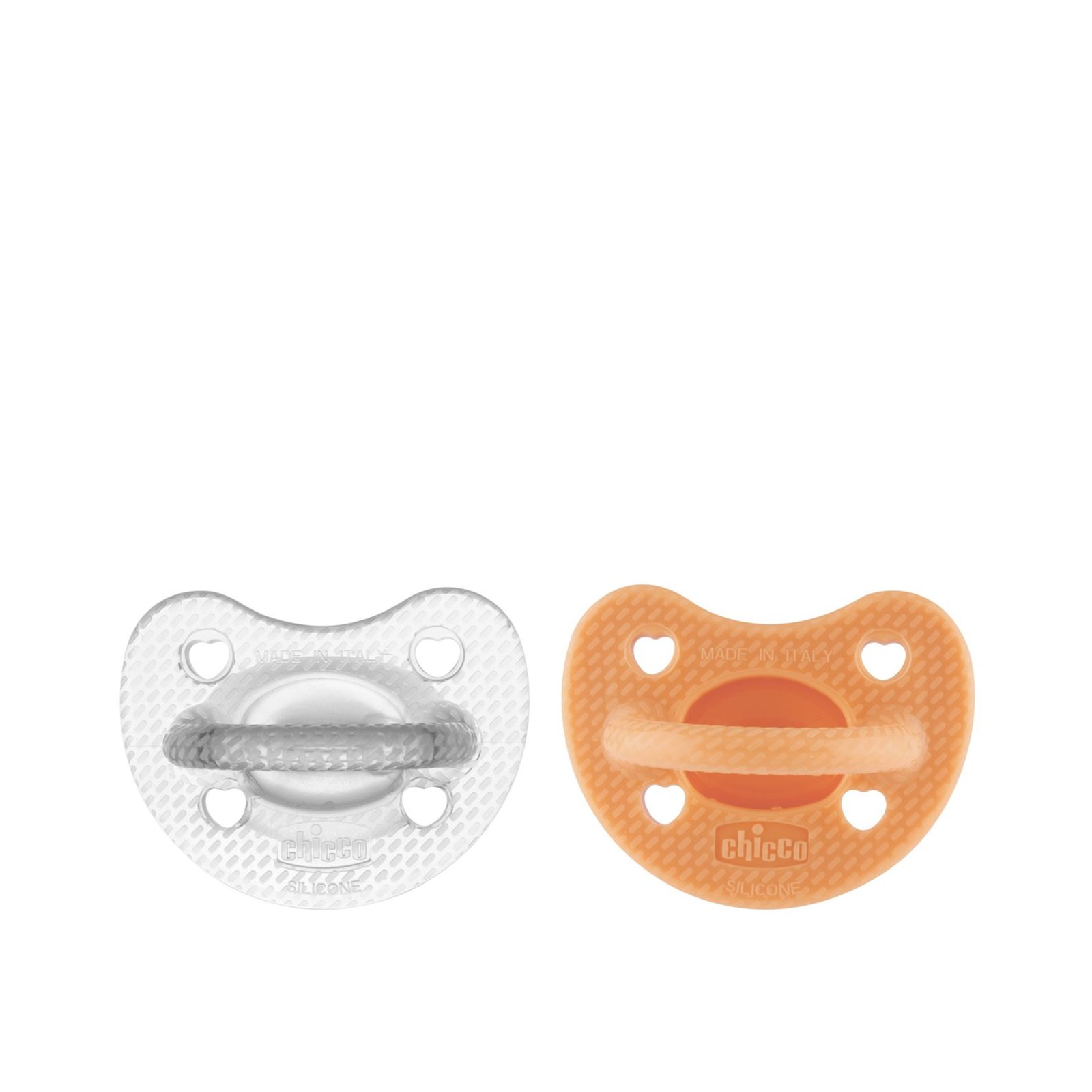 Chicco PhysioForma Luxe Silicone Pacifier 6-16m Transparent/Orange x2