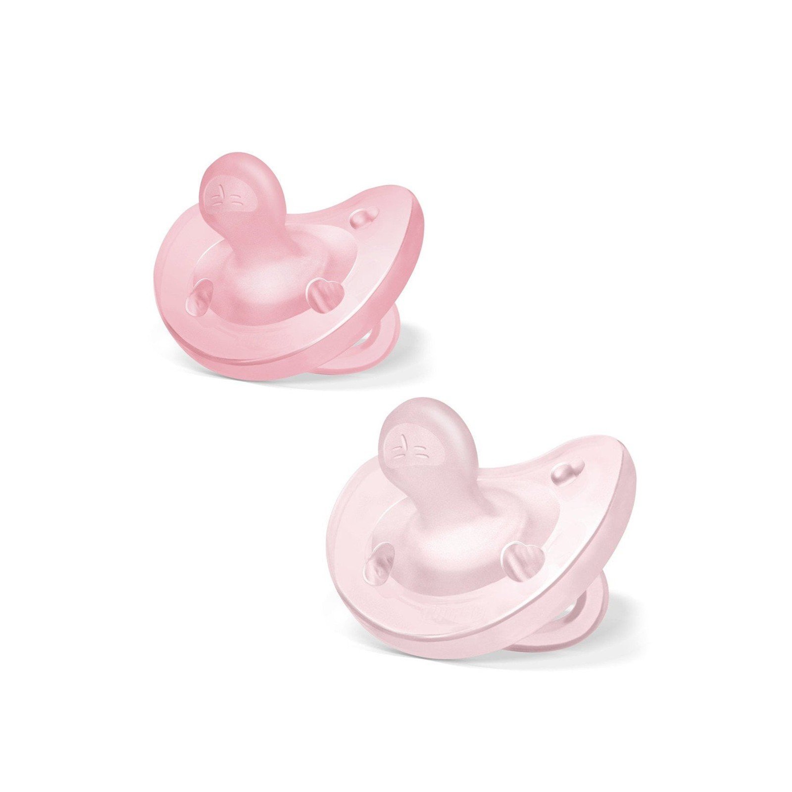 Chicco PhysioForma Soft Silicone Pacifier 6-16m Pink x2