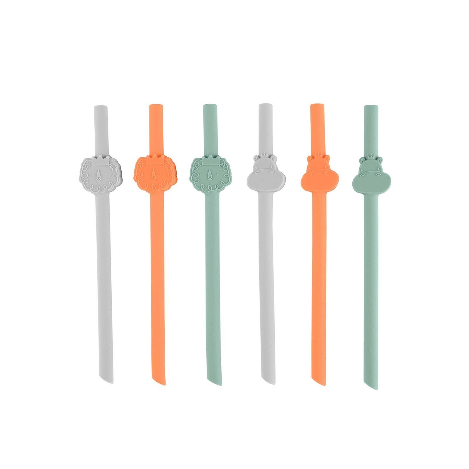 Chicco Take Eat Easy Reusable Silicone Straws 12m+ x6