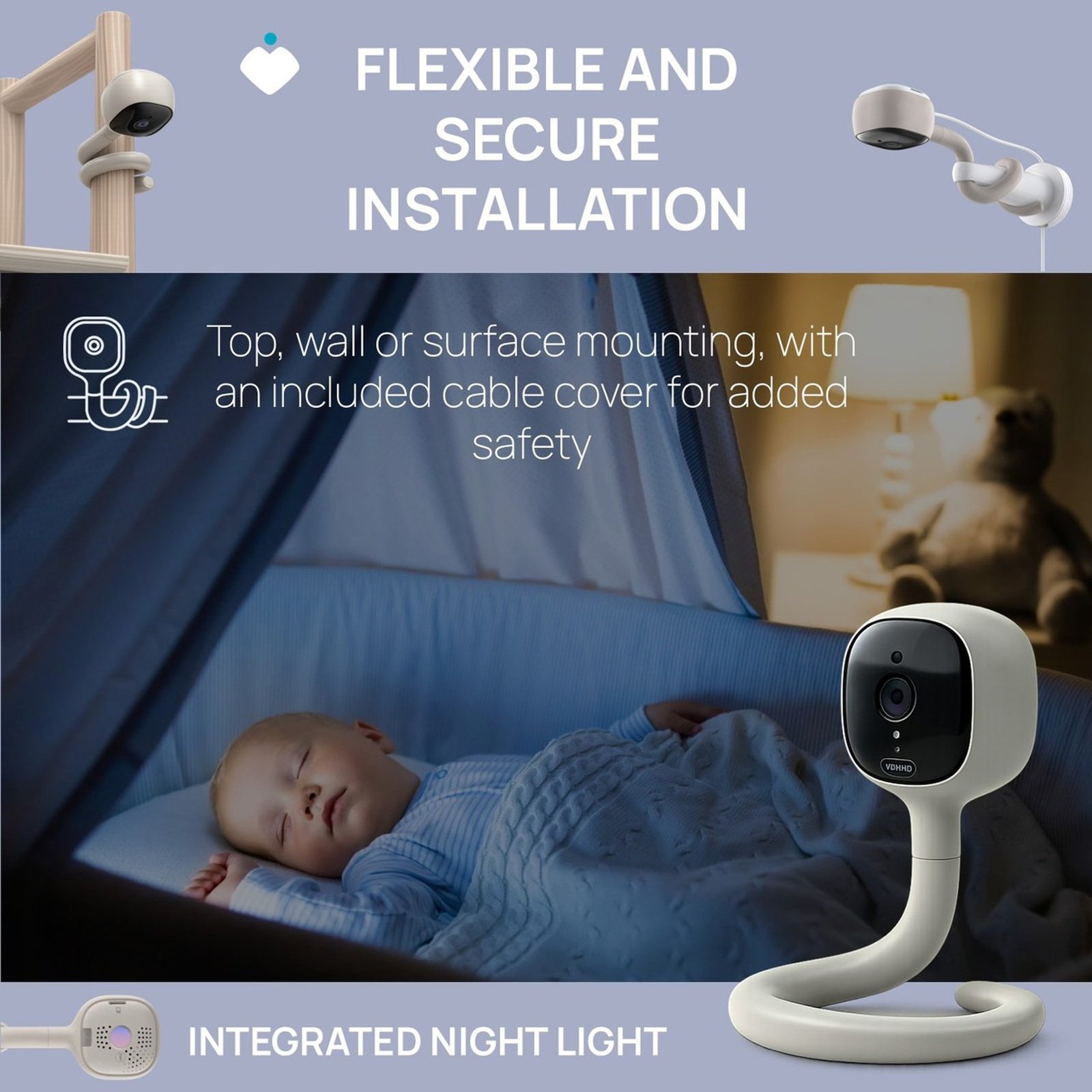 Chicco Wi-Fi-kamera med smart AI-intercom
