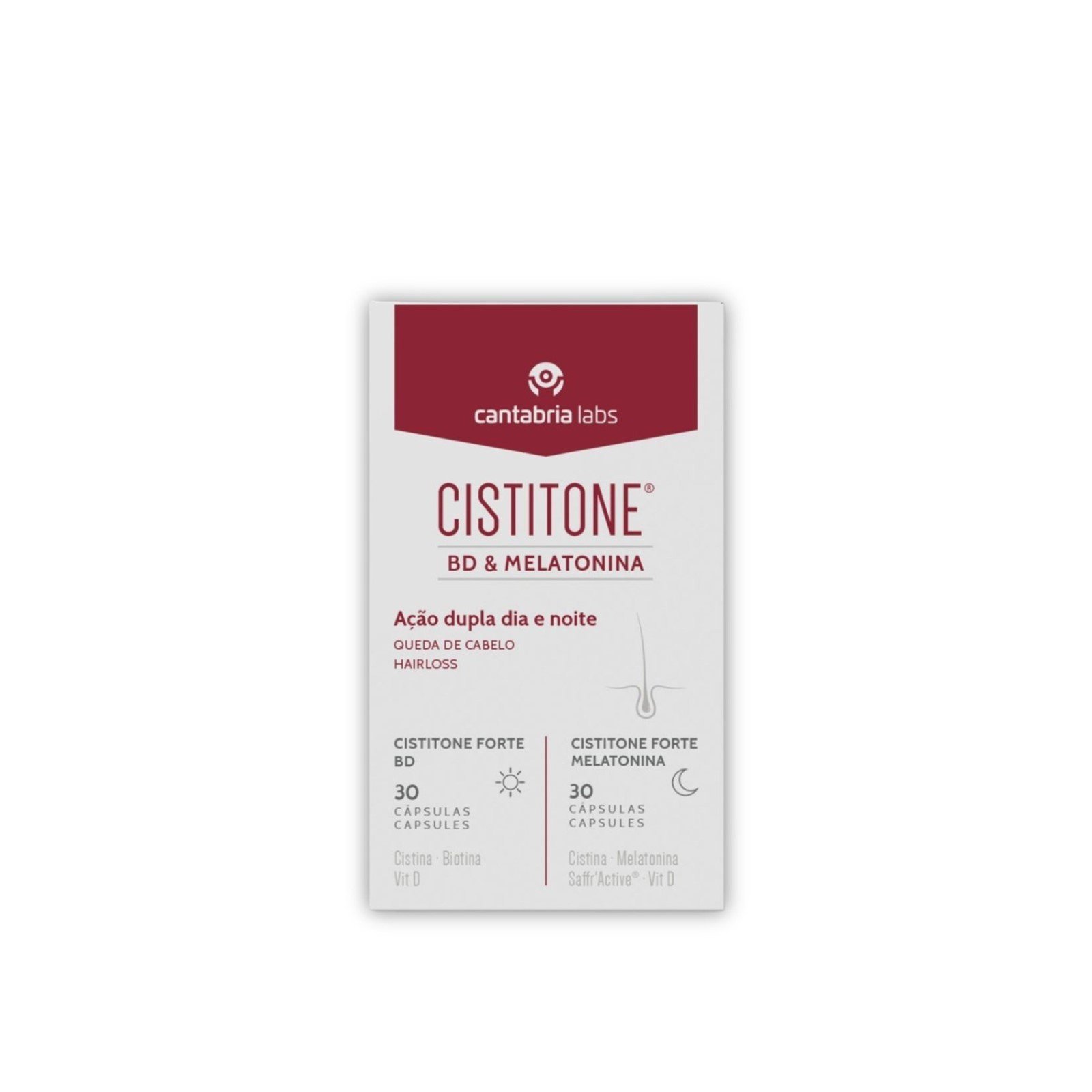 Cistitone BD & Melatonin Double Action Day and Night Hairloss Capsules 2x30