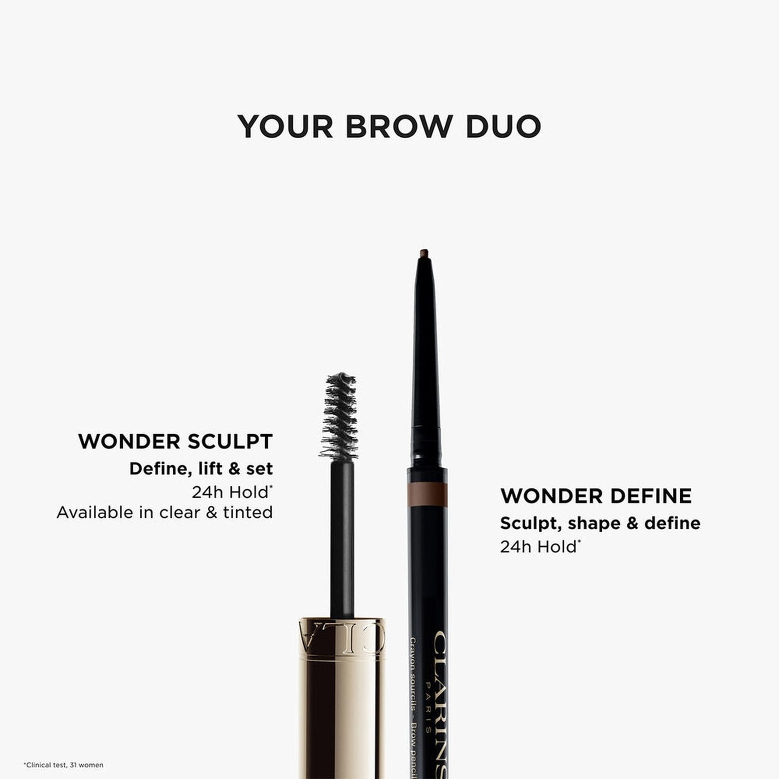 Clarins Wonder Sculpt Tinted Serum Brow Gel 02 Cool Brown 5ml