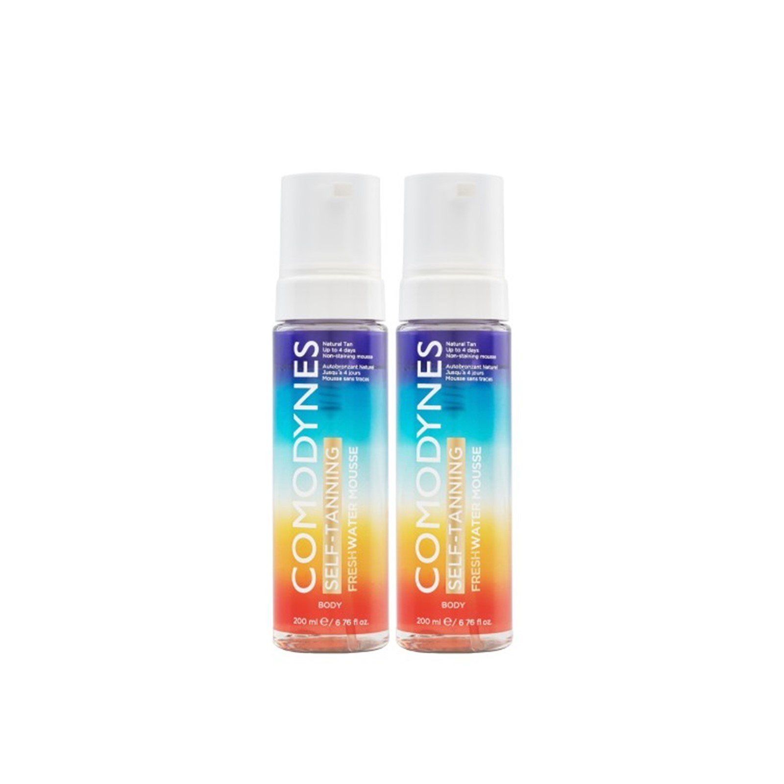 Comodynes Self-Tanning Body Fresh Water Mousse 200ml x2