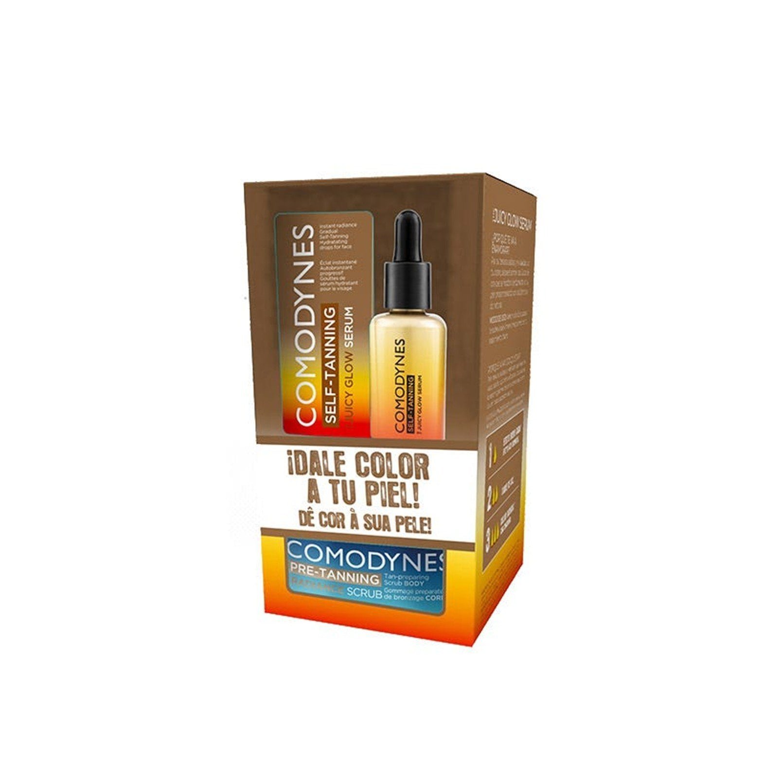Comodynes Self-Tanning The Juicy Glow Serum 30ml + Pre-Tanning My Radiance Scrub 225g