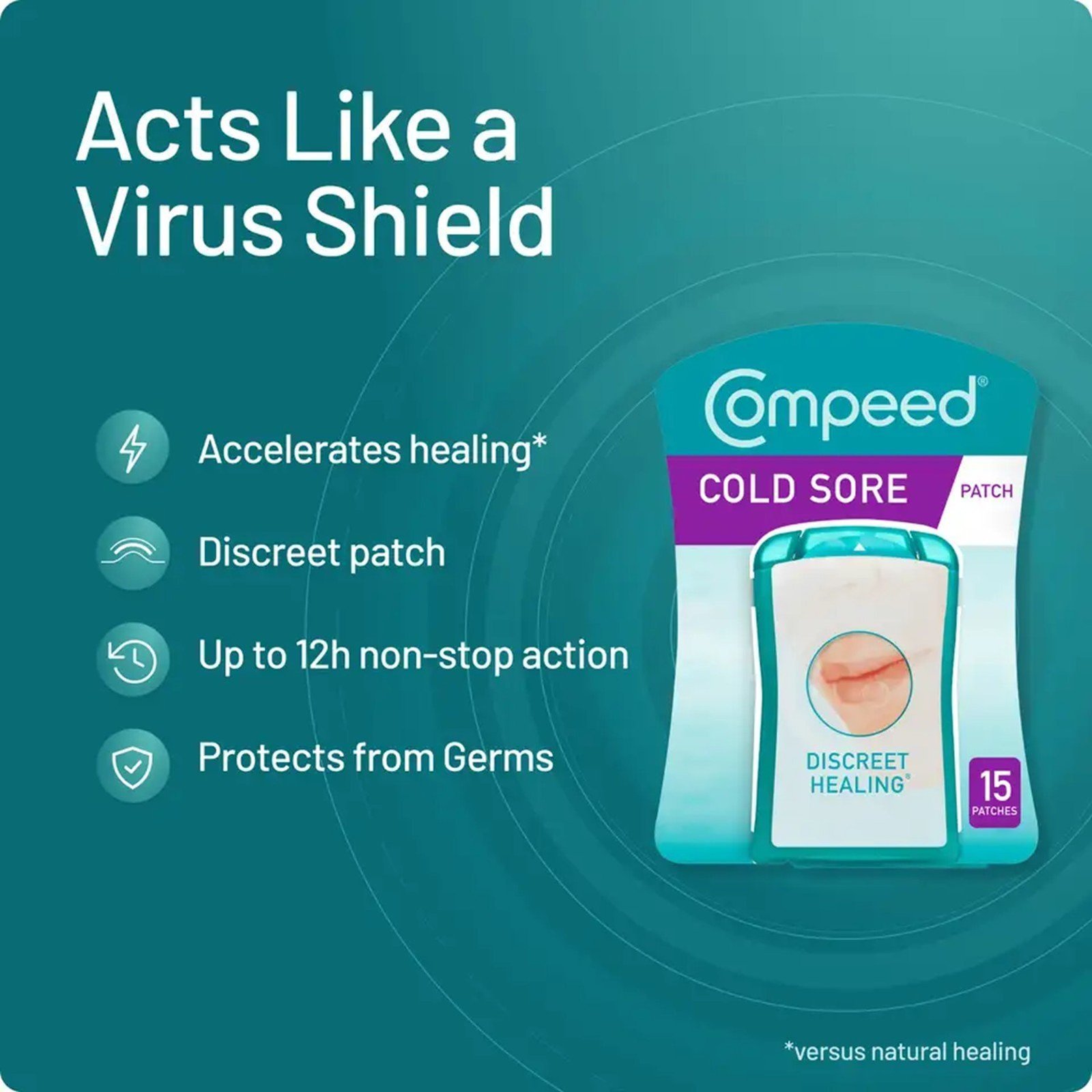 Compeed Invisible Cold Sore Discreet Healing Patch x15