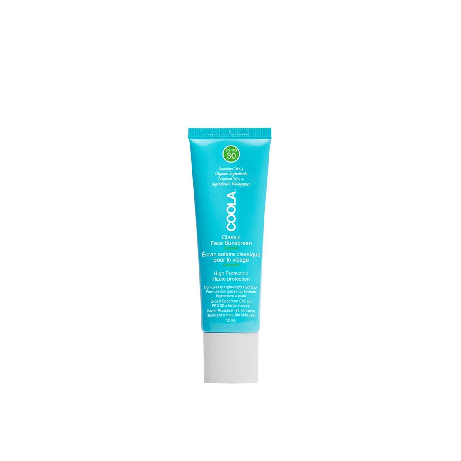 Coola Classic Face Sunscreen SPF30 Cucumber 50ml