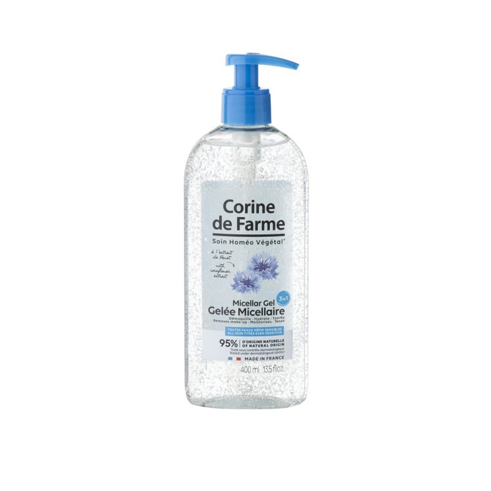 Corine de Farme 3-In-1 Micellar Gel with Cornflower Extract 400ml