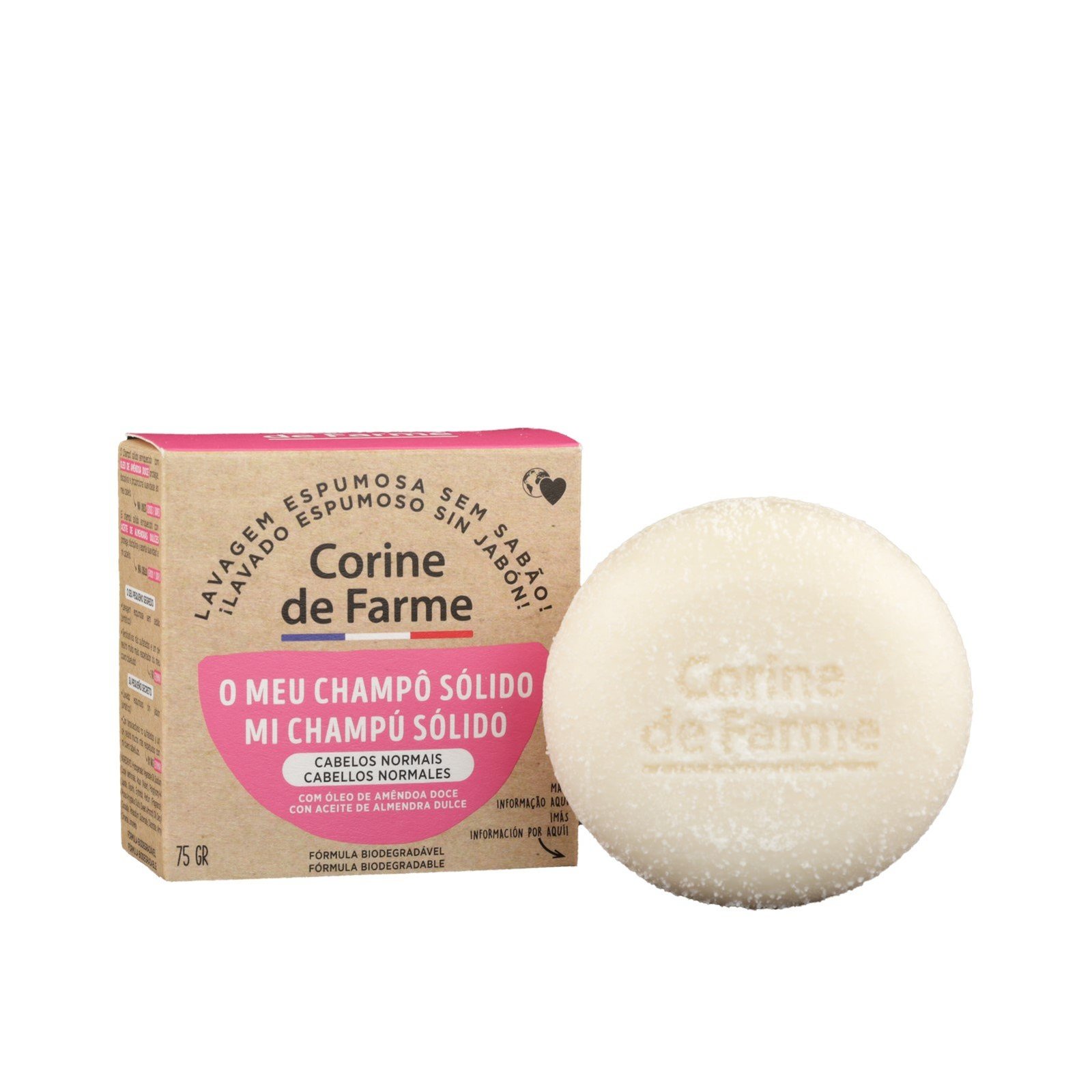 Corine de Farme Solid Shampoo With Sweet Almond Oil 75g (2.64oz)