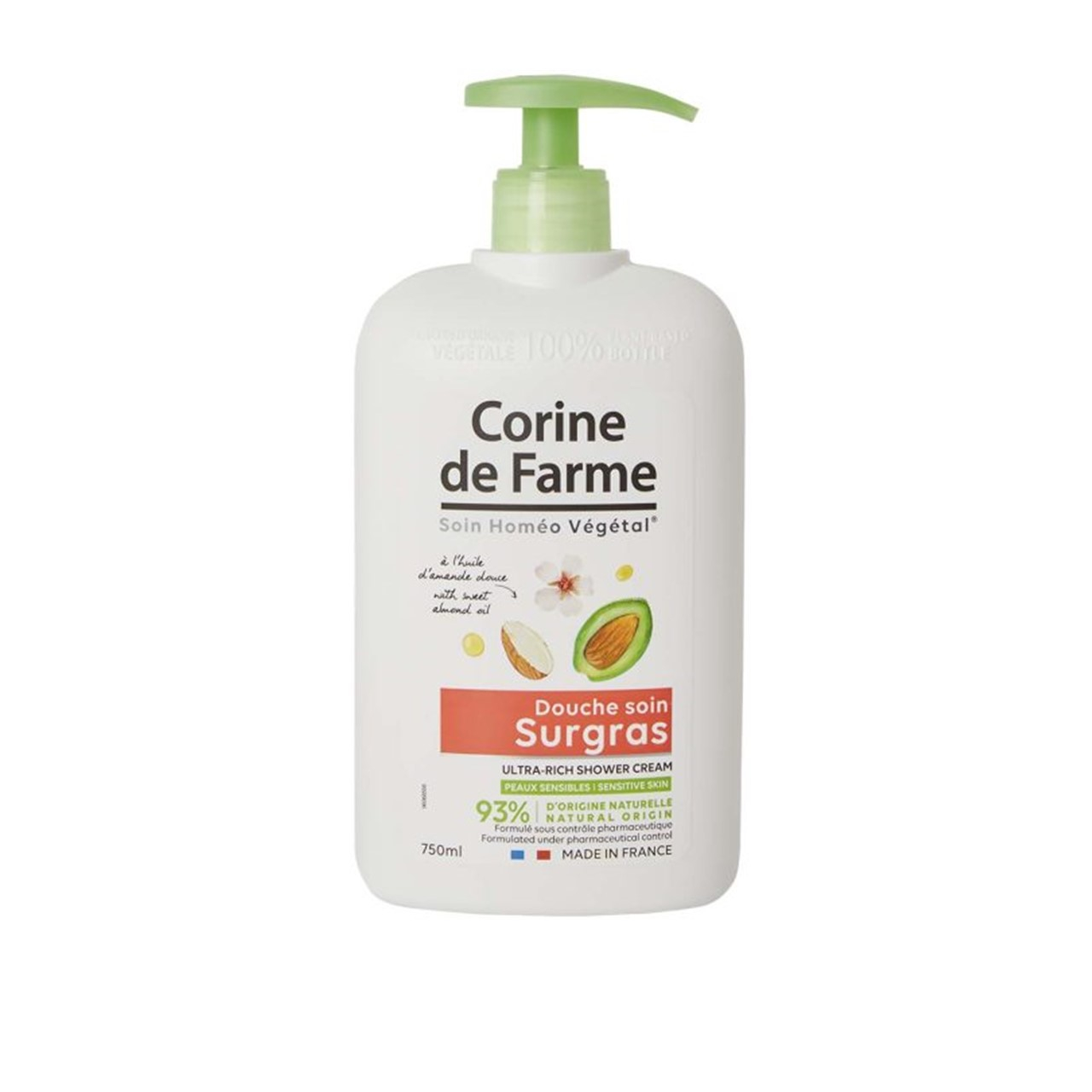 Corine de Farme Ultra-Rich Shower Cream With Sweet Almond Oil 750ml