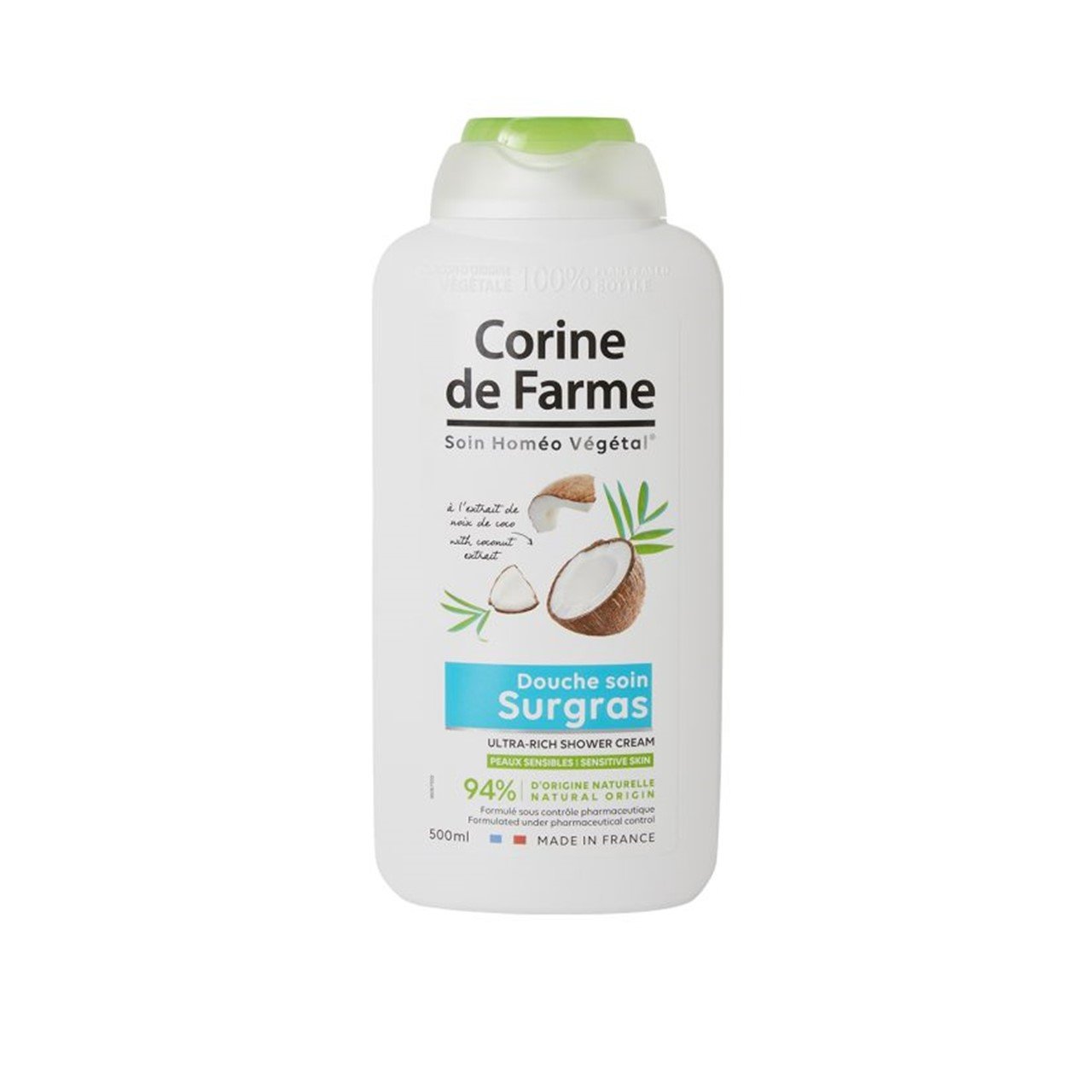 Corine de Farme Ultra-Rich Shower Cream With Coconut Extract 500ml (16.9floz)