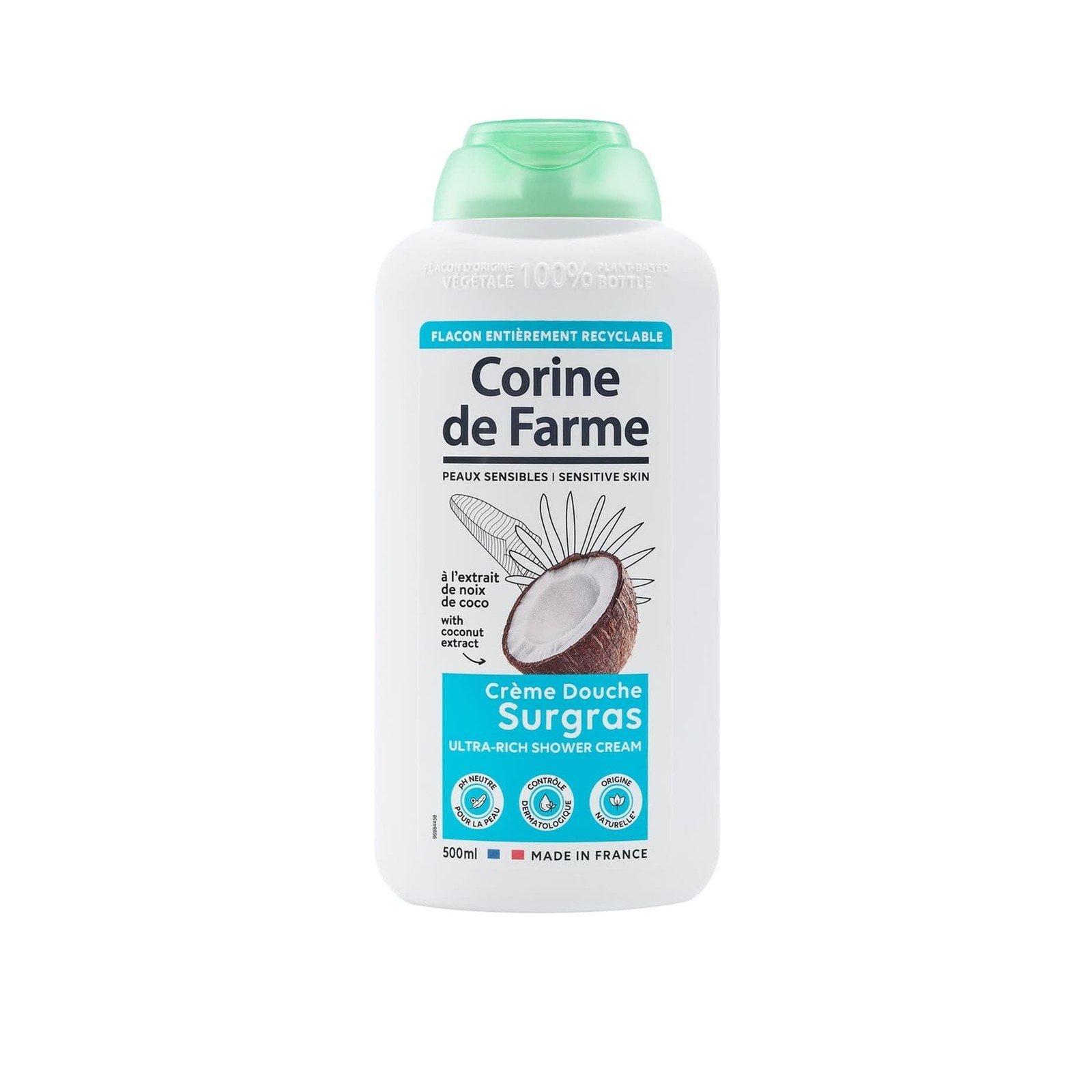 Corine de Farme Ultra-Rich Shower Cream with Coconut Extract 500ml