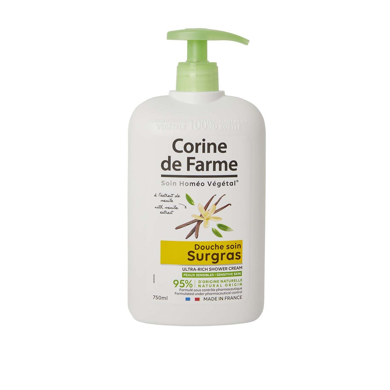 Corine de Farme Ultra-Rich Shower Cream With Vanilla Extract 750ml (25.36floz)