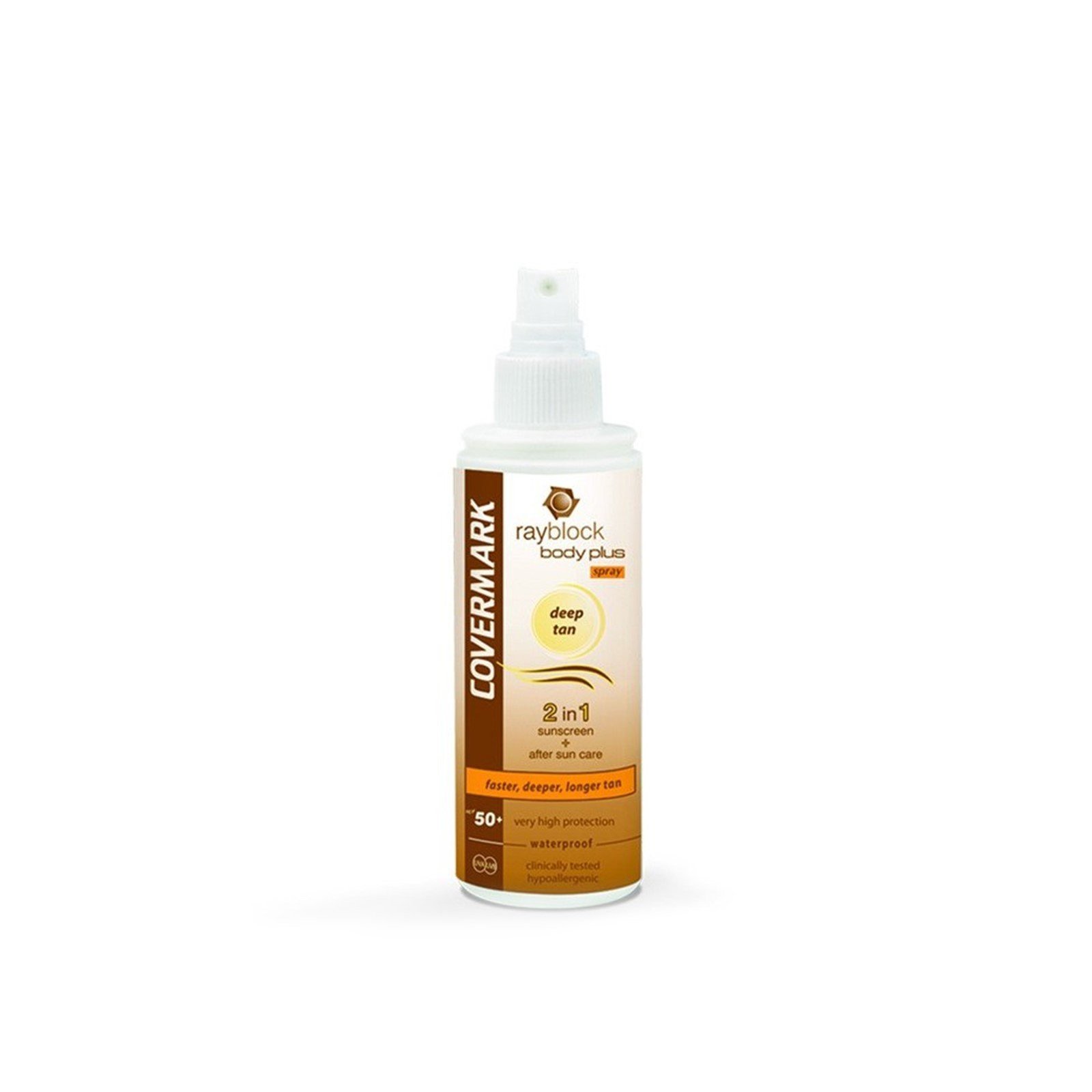 Covermark Rayblock Body Plus Spray 2-In-1 Sunscreen Deep Tan SPF50+ 100ml