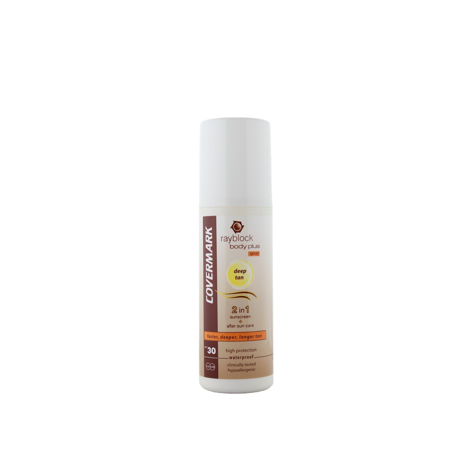 Covermark Rayblock Body Plus Spray 2-In-1 Sunscreen Deep Tan SPF30 100ml