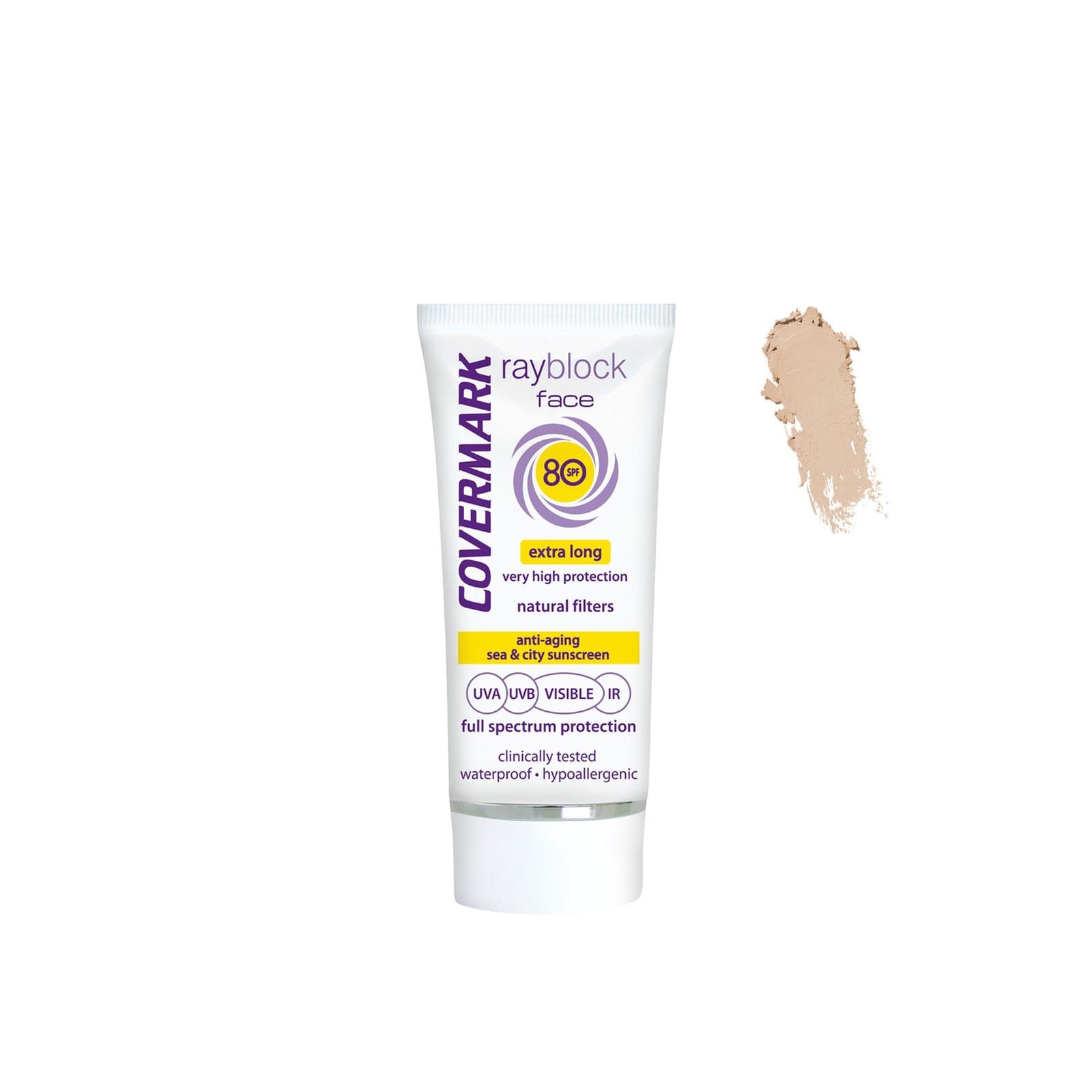 Covermark Rayblock Face Tinted Cream Anti-Aging Sunscreen SPF80