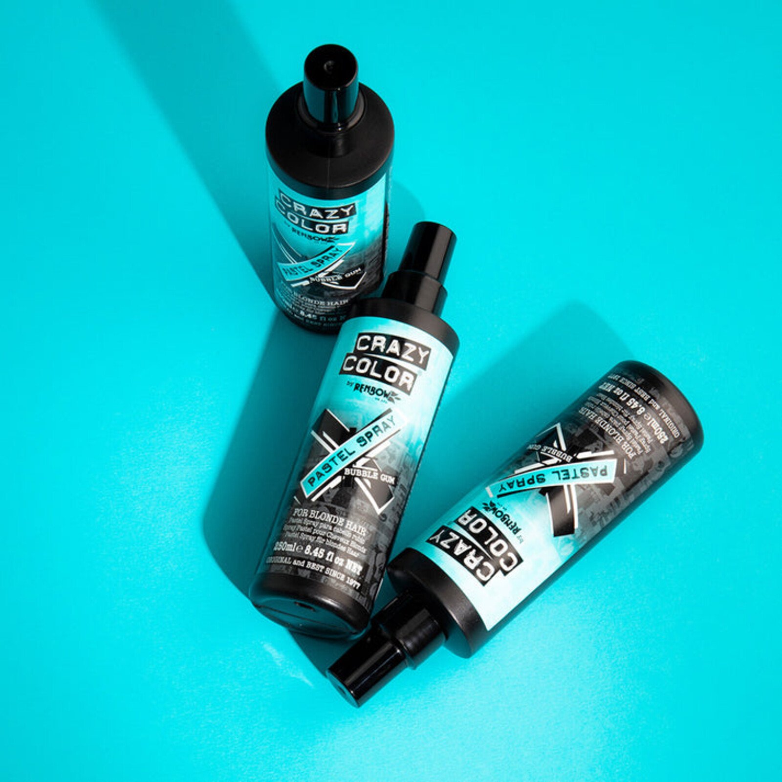 Crazy Color Pastel Spray Bubble Gum 250ml (8.45floz)