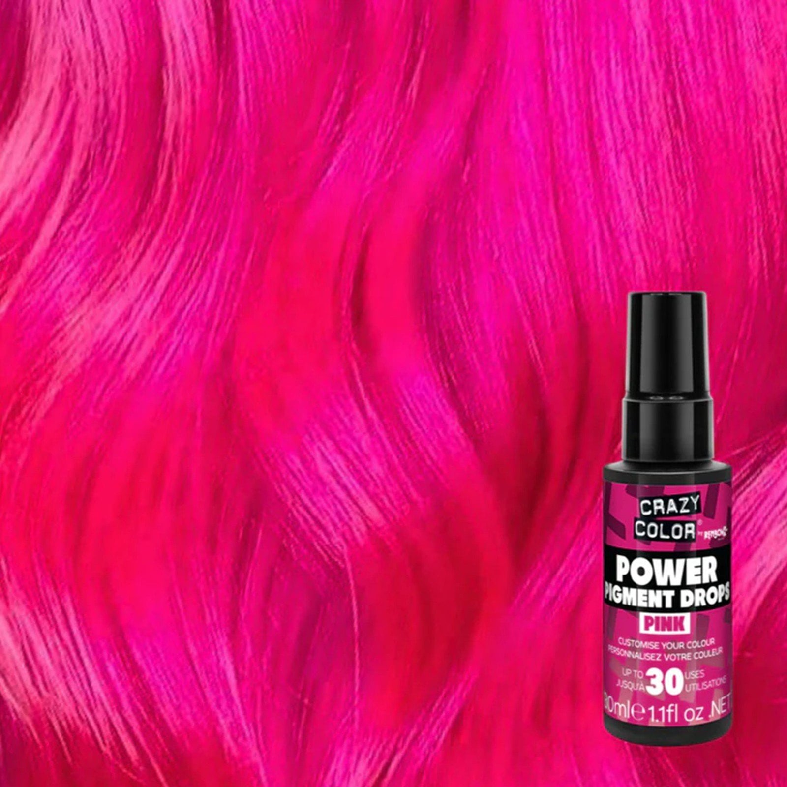 Crazy Color Power Pigment Drops Pink 30ml