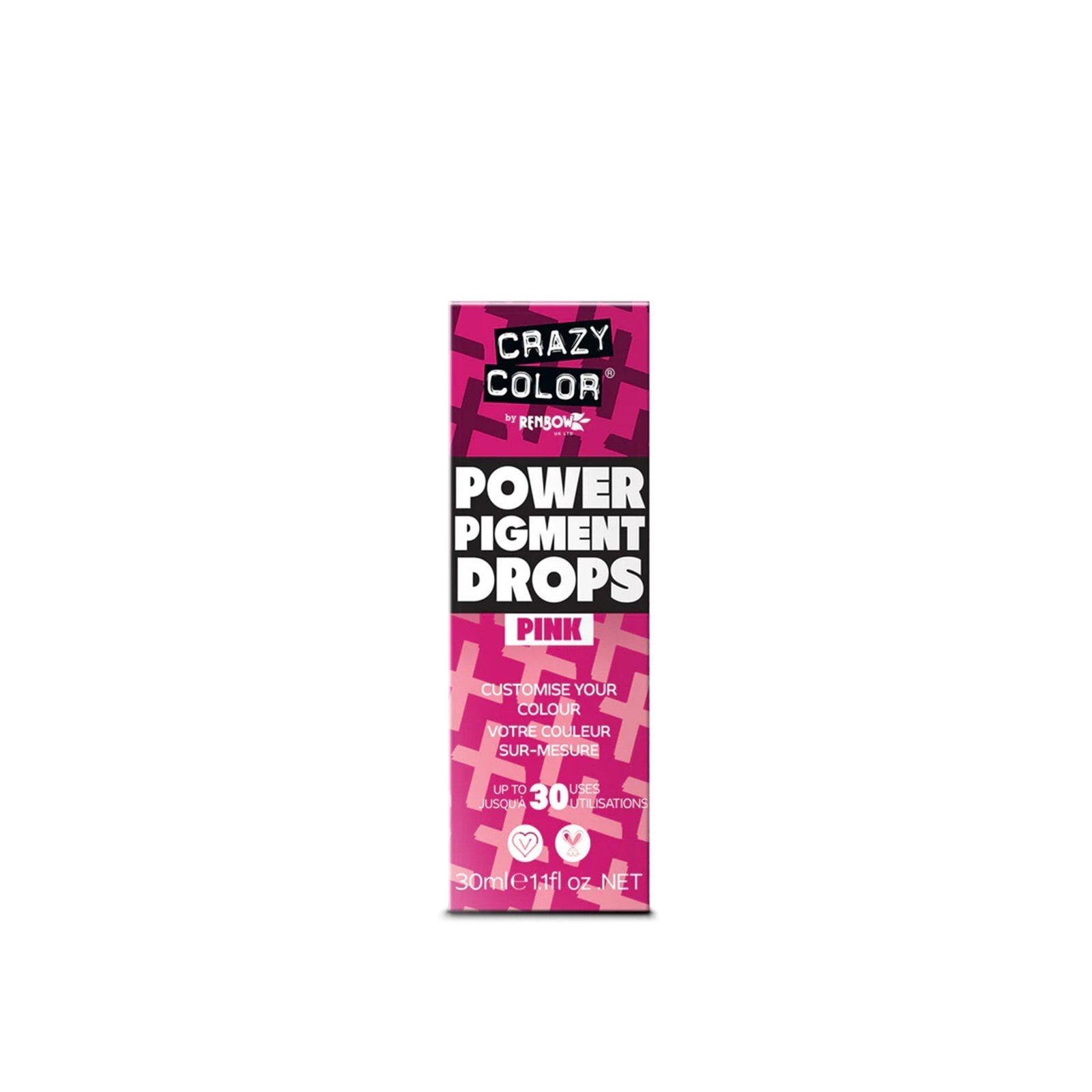 Crazy Color Power Pigment Drops Pink 30ml