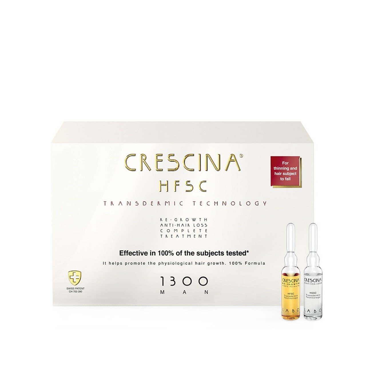 Crescina HFSC Transdermic Treatment 1300 Man Ampoules 3.5ml x10+10 (10+10x0.12fl oz)