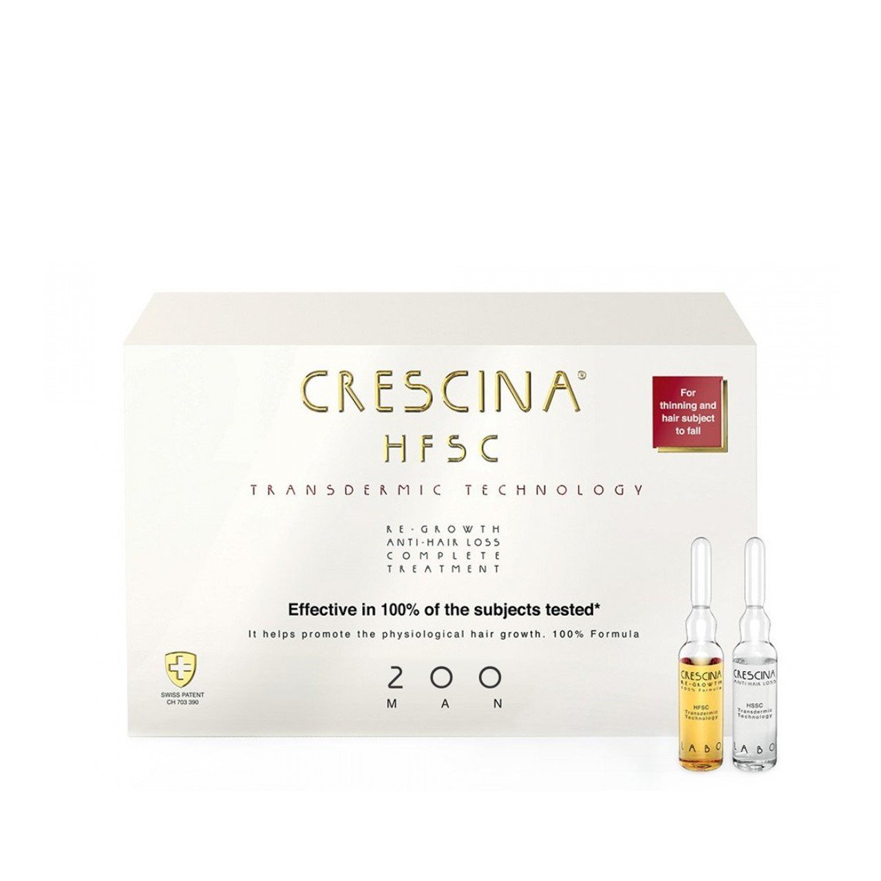 Crescina HFSC Transdermic Treatment 200 Man Ampoules 3.5ml x10+10