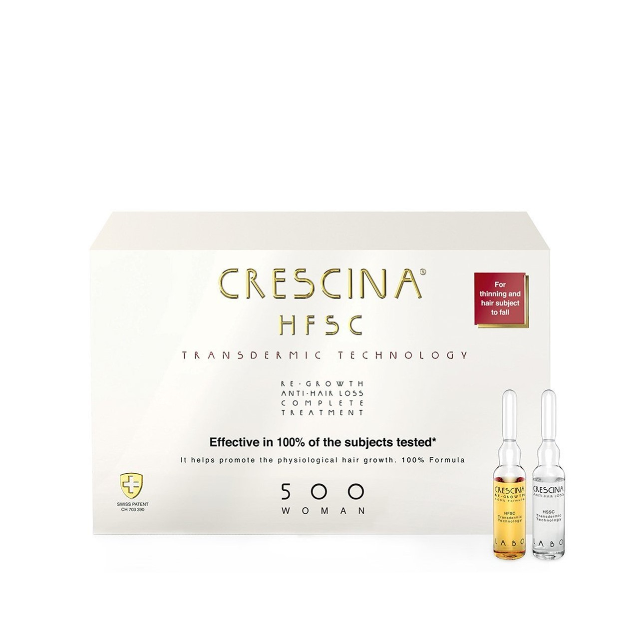 Crescina HFSC Transdermic Treatment 500 Woman Ampoules 3.5ml x10+10 (10+10x0.12fl oz)