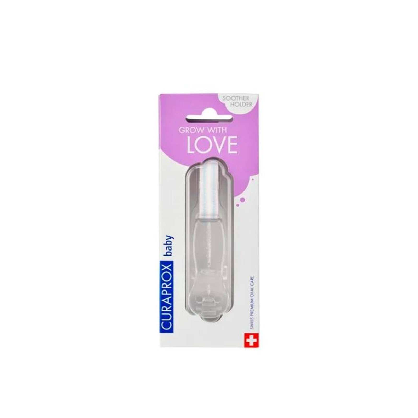 Curaprox Baby Grow with Love Soother Holder Clear
