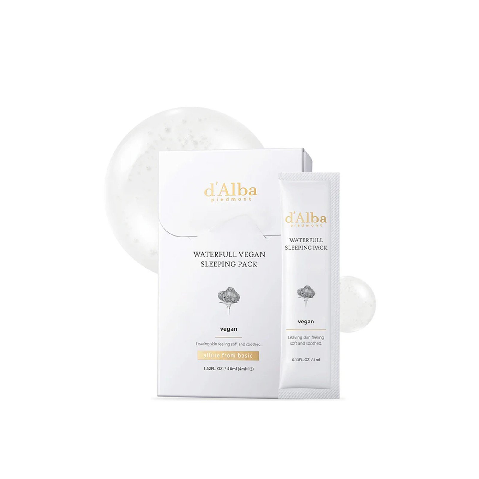 d'Alba Waterfull Vegan Sleeping Pack 12x4ml (12x0.13floz)