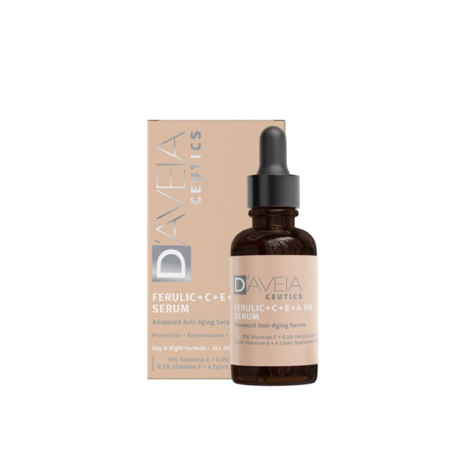 D'AVEIA Ceutics Ferulic + C + E + 4 HA Serum 25ml