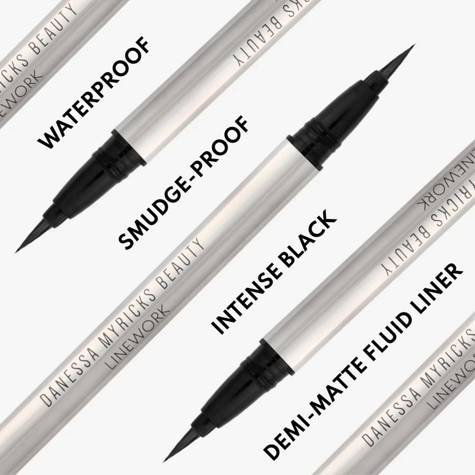Danessa Myricks Beauty Linework Paintbrush Fluid Eyeliner Onyx 1ml (0.034floz)