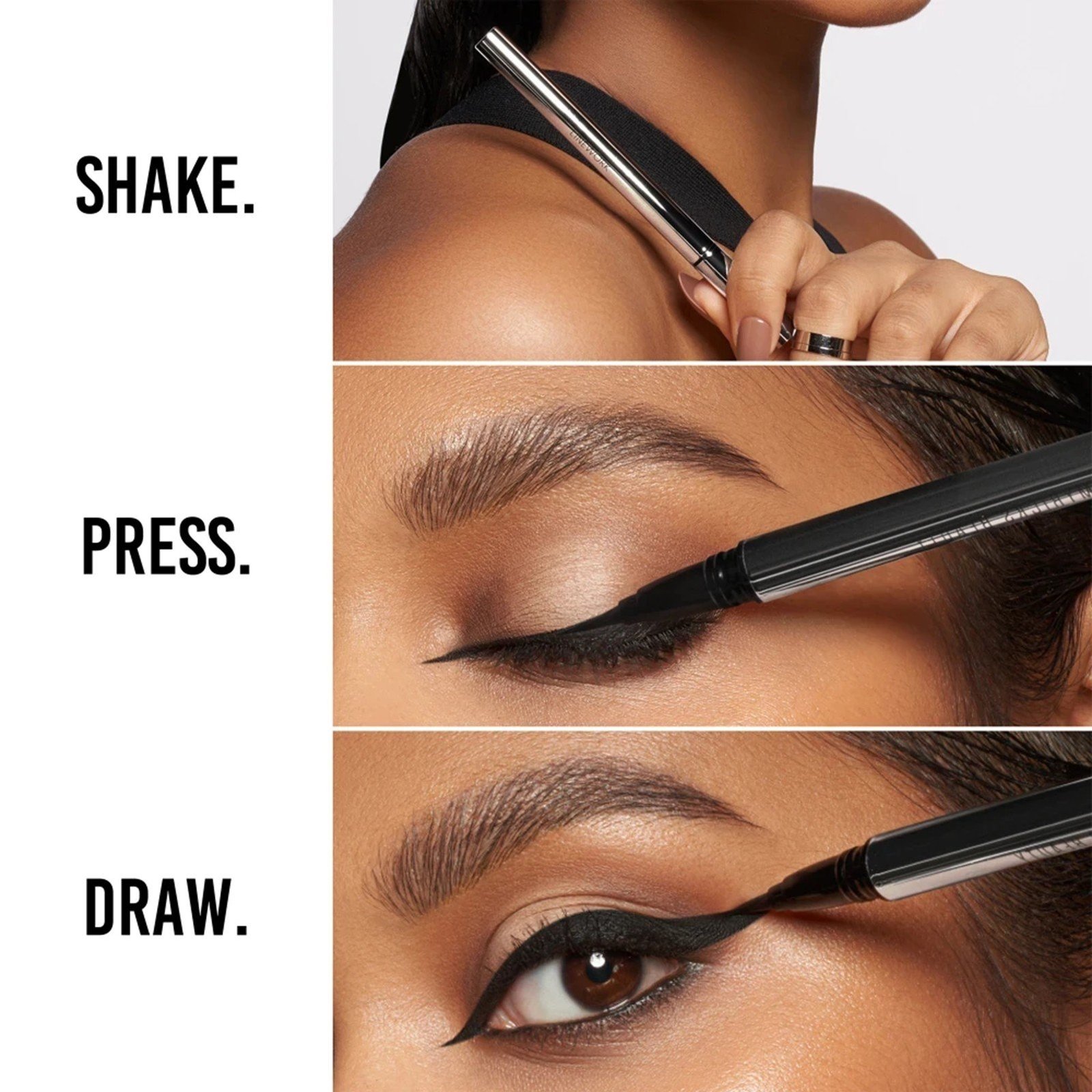 Danessa Myricks Beauty Linework Paintbrush Fluid Eyeliner Onyx 1ml (0.034floz)