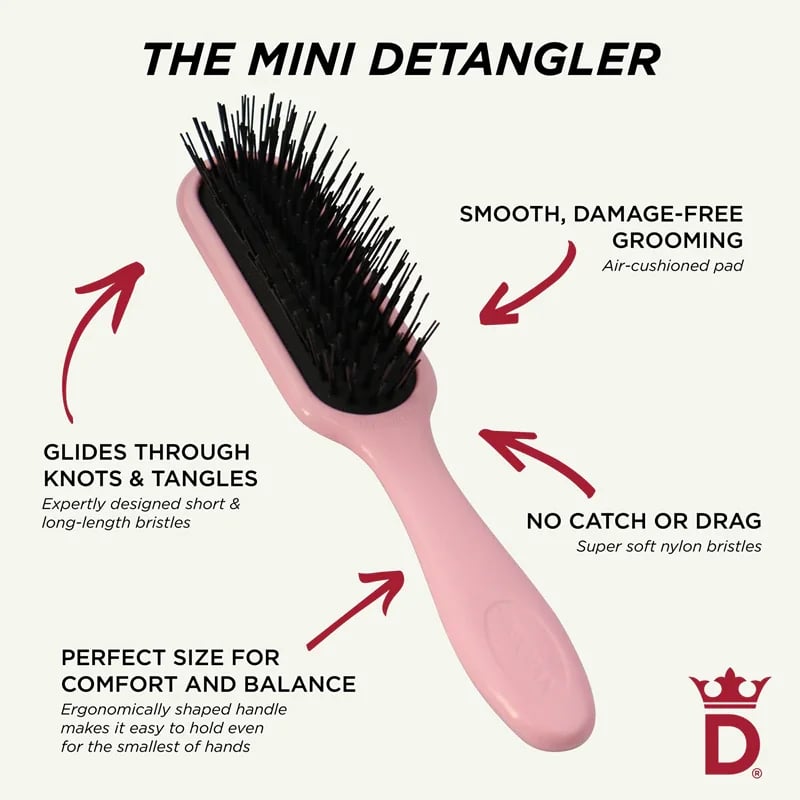 Denman Tangle Tamer Ultra Mini D90 Pastel Pink