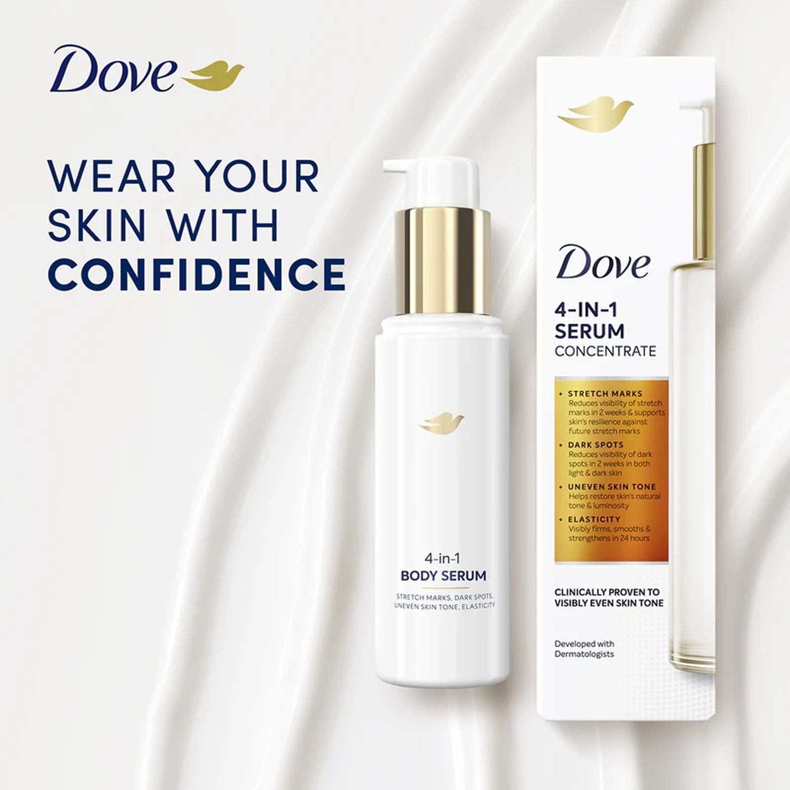 Dove 4-In-1 Concentrate Serum 100ml