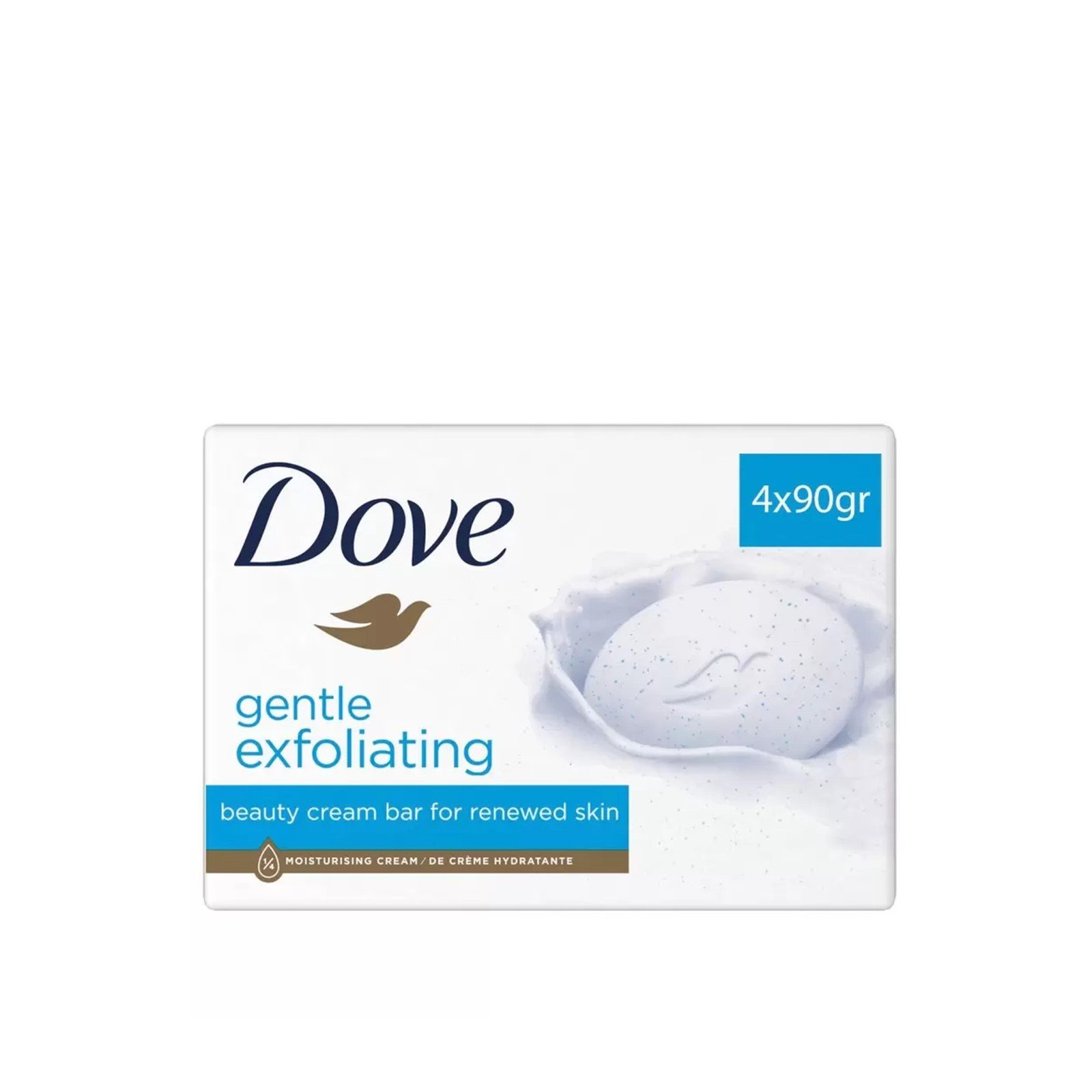 Dove Gentle Exfoliating 3-In-1 Beauty Cream Bar 90g x4 (4x3oz)