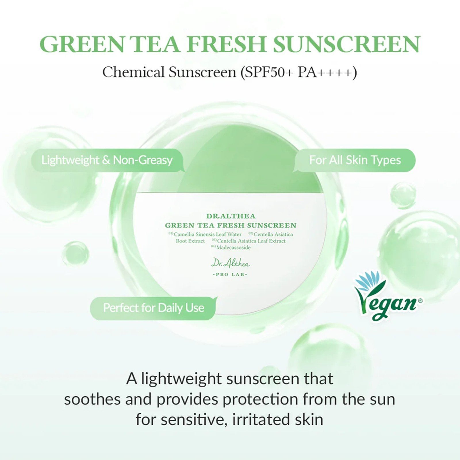 Dr. Althea Green Tea Fresh Sunscreen SPF50+ 45ml