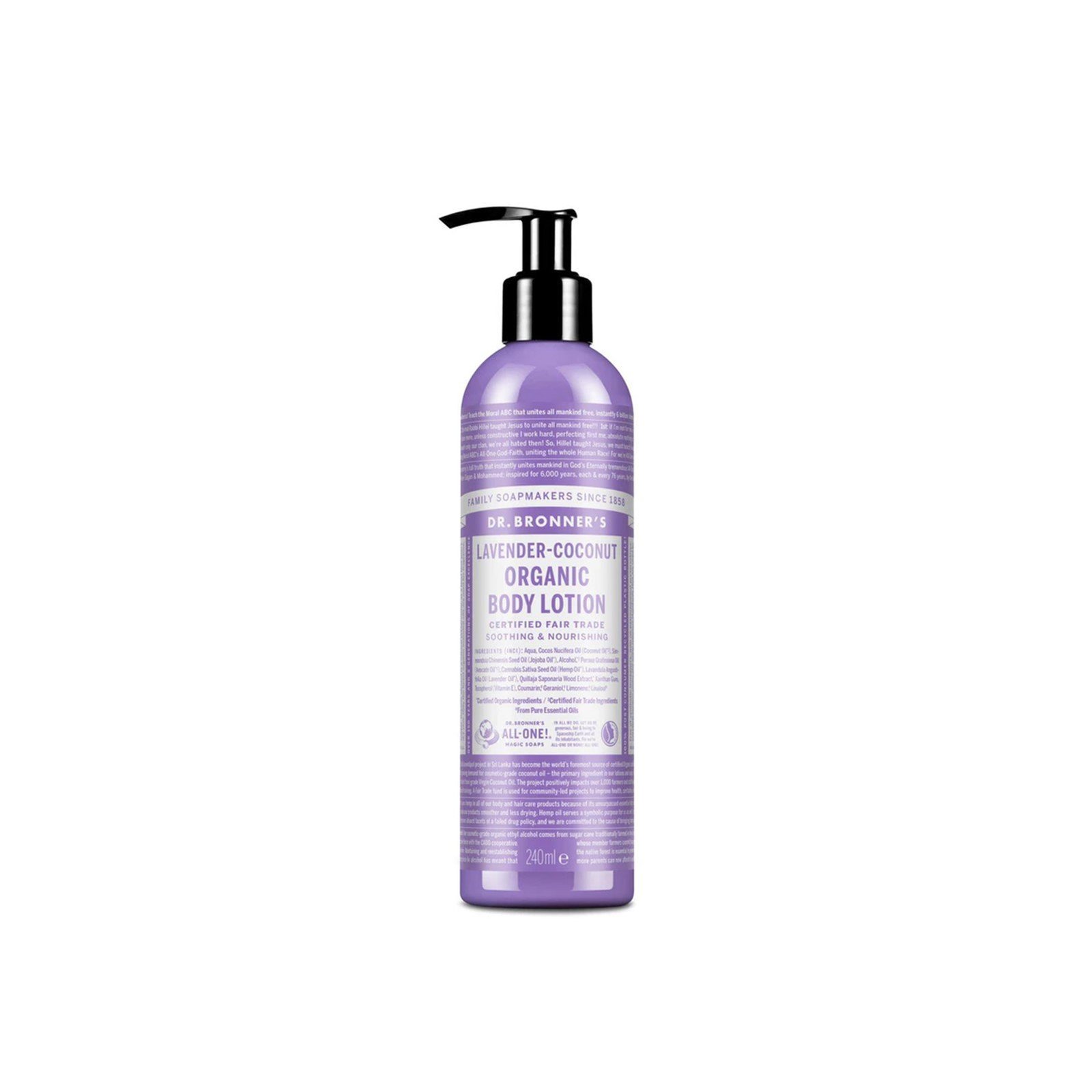Dr. Bronner's Organic Body Lotion Lavender-Coconut 240ml (8.11floz)