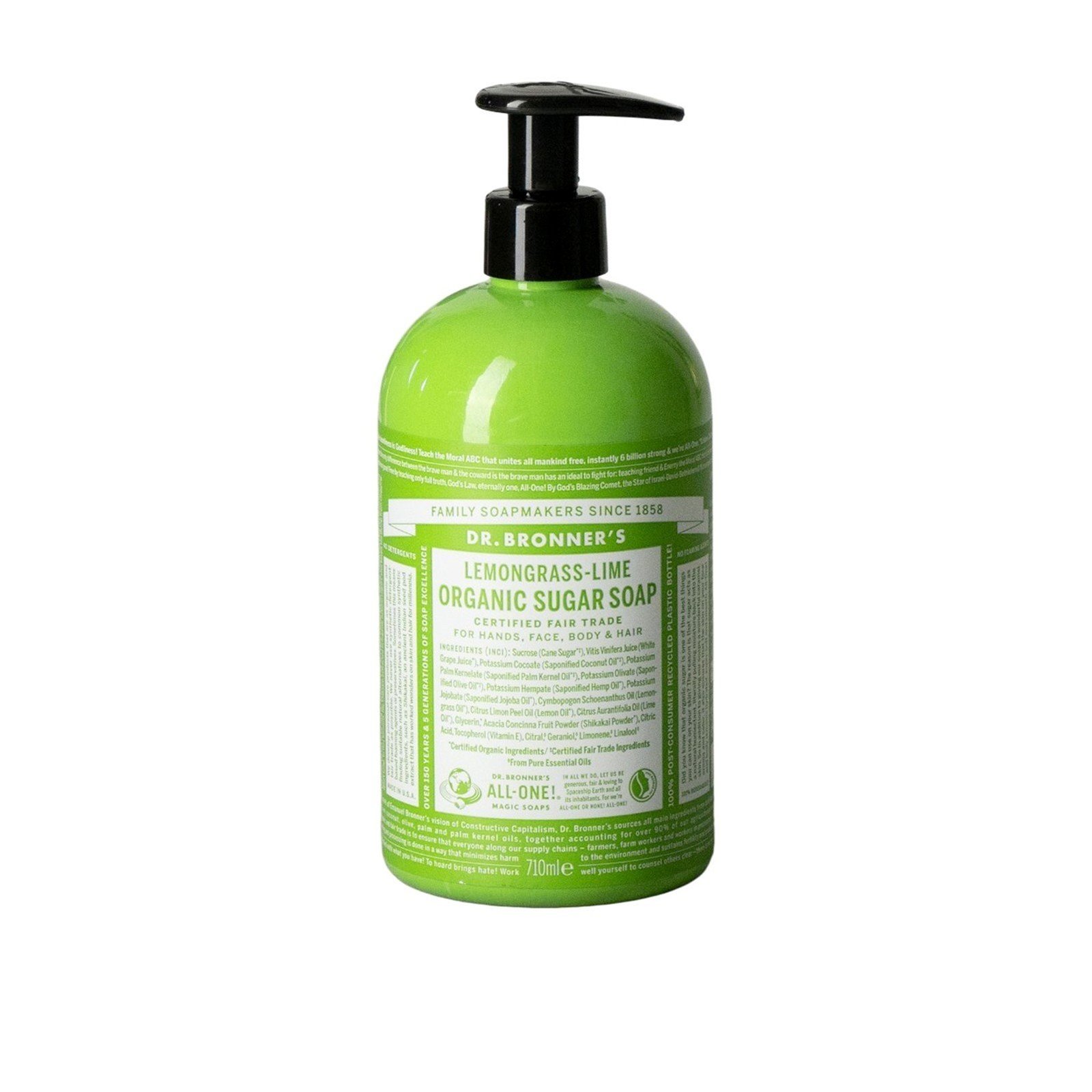 Dr. Bronner's Organic Sugar Soap Lemongrass-Lime