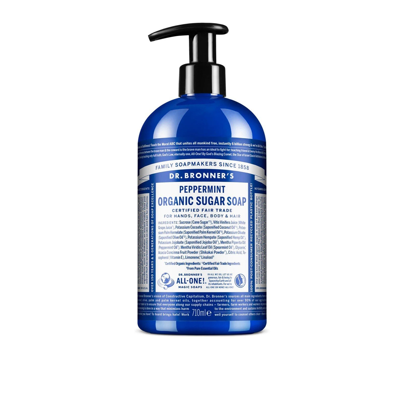 Dr. Bronner's Organic Sugar Soap Peppermint 710ml