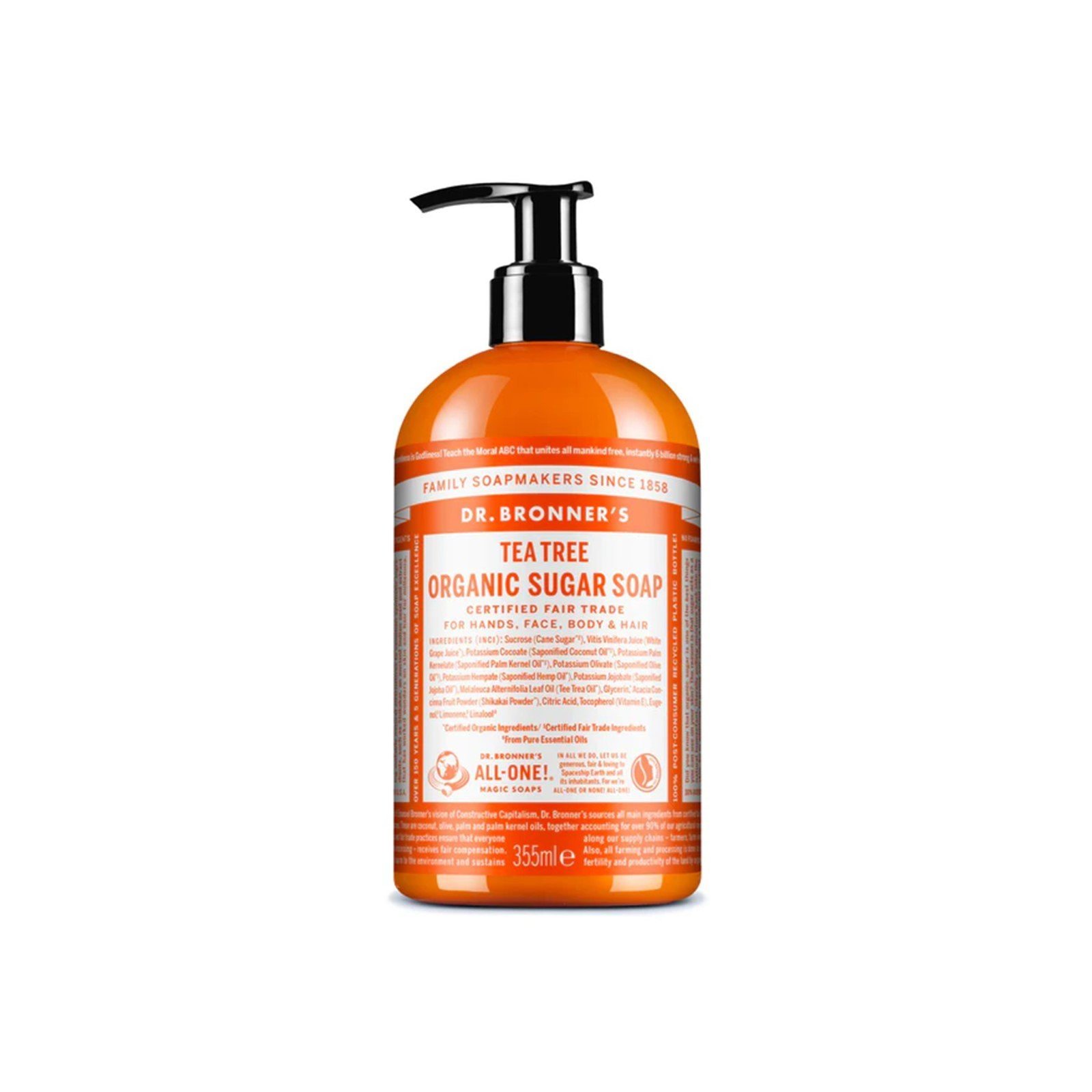 Dr. Bronner's Organic Sugar Soap Tea Tree 355ml