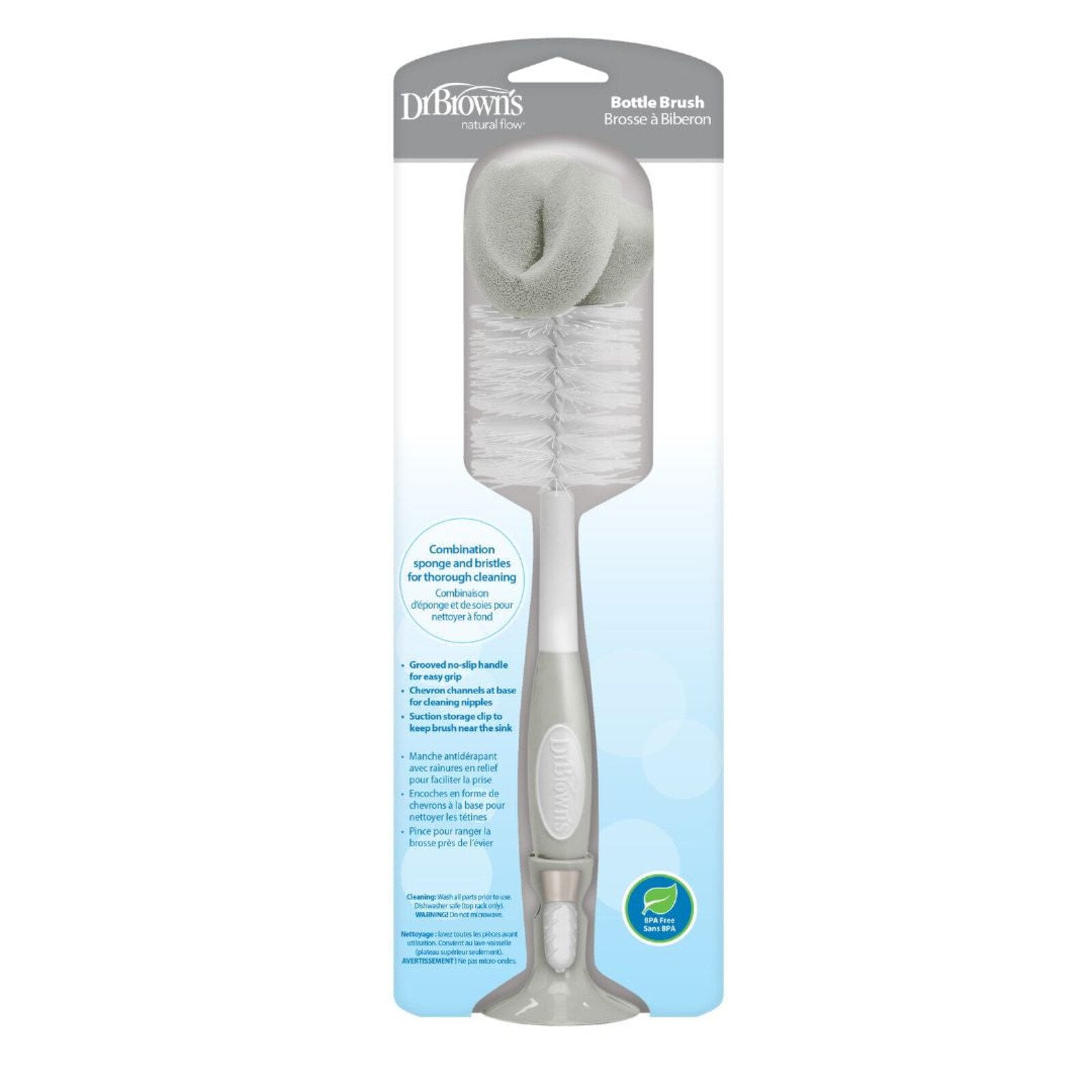 Dr. Brown’s Natural Flow Baby Bottle Brush Grey x1
