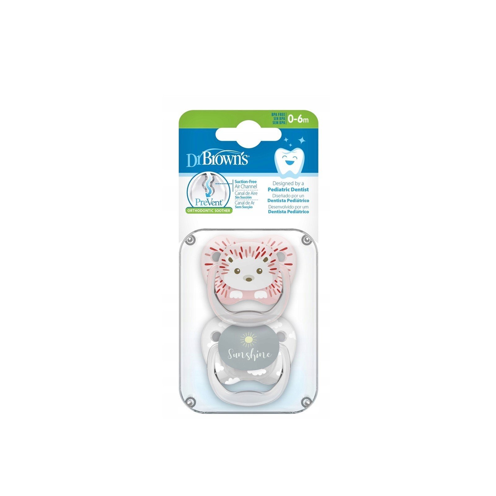 Dr. Brown's PreVent Animal Faces Pacifier 0-6m