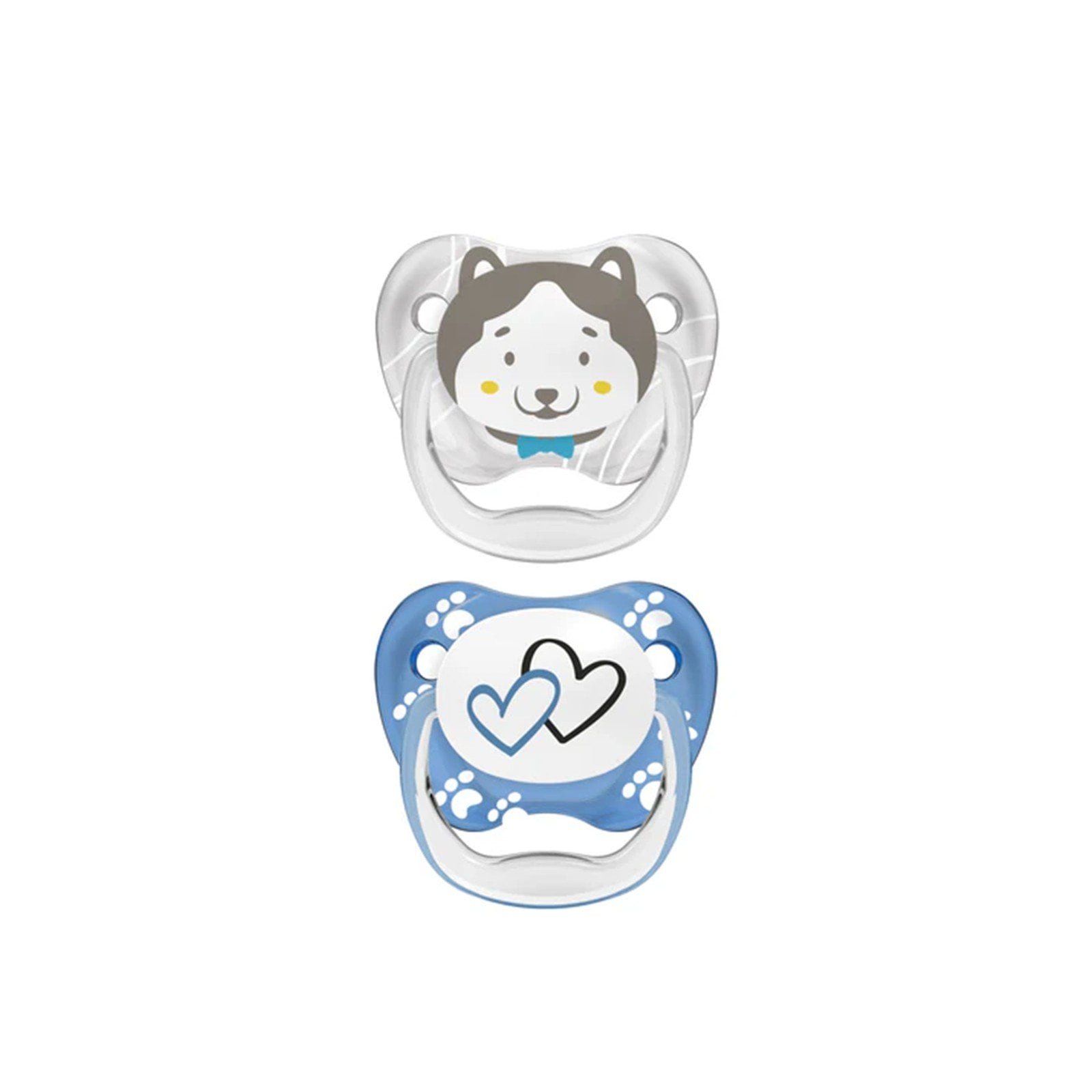 Dr. Brown's PreVent Animal Faces Pacifier 6-18m Blue x2