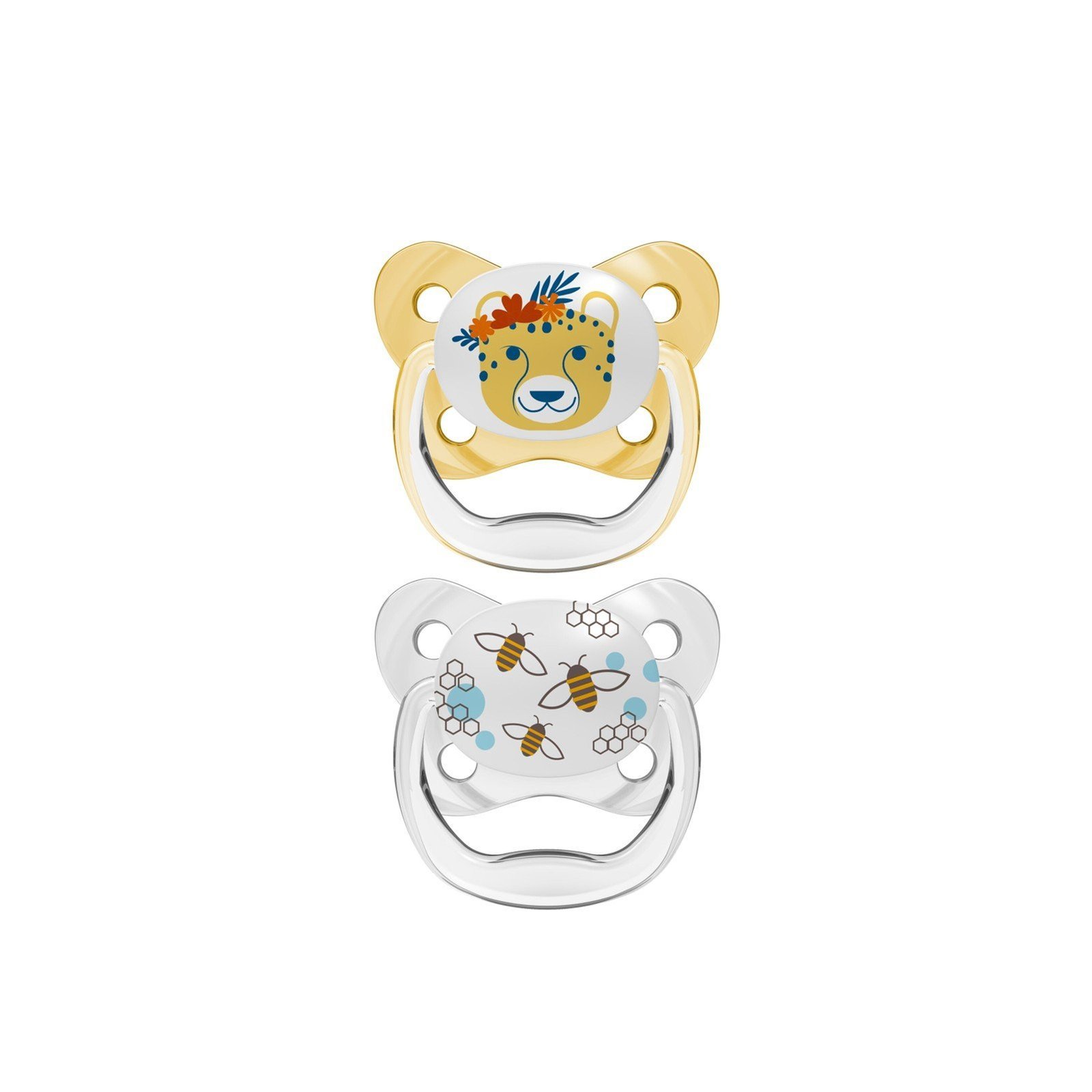 Dr. Brown's PreVent Contoured Pacifier 6-18m Yellow x2