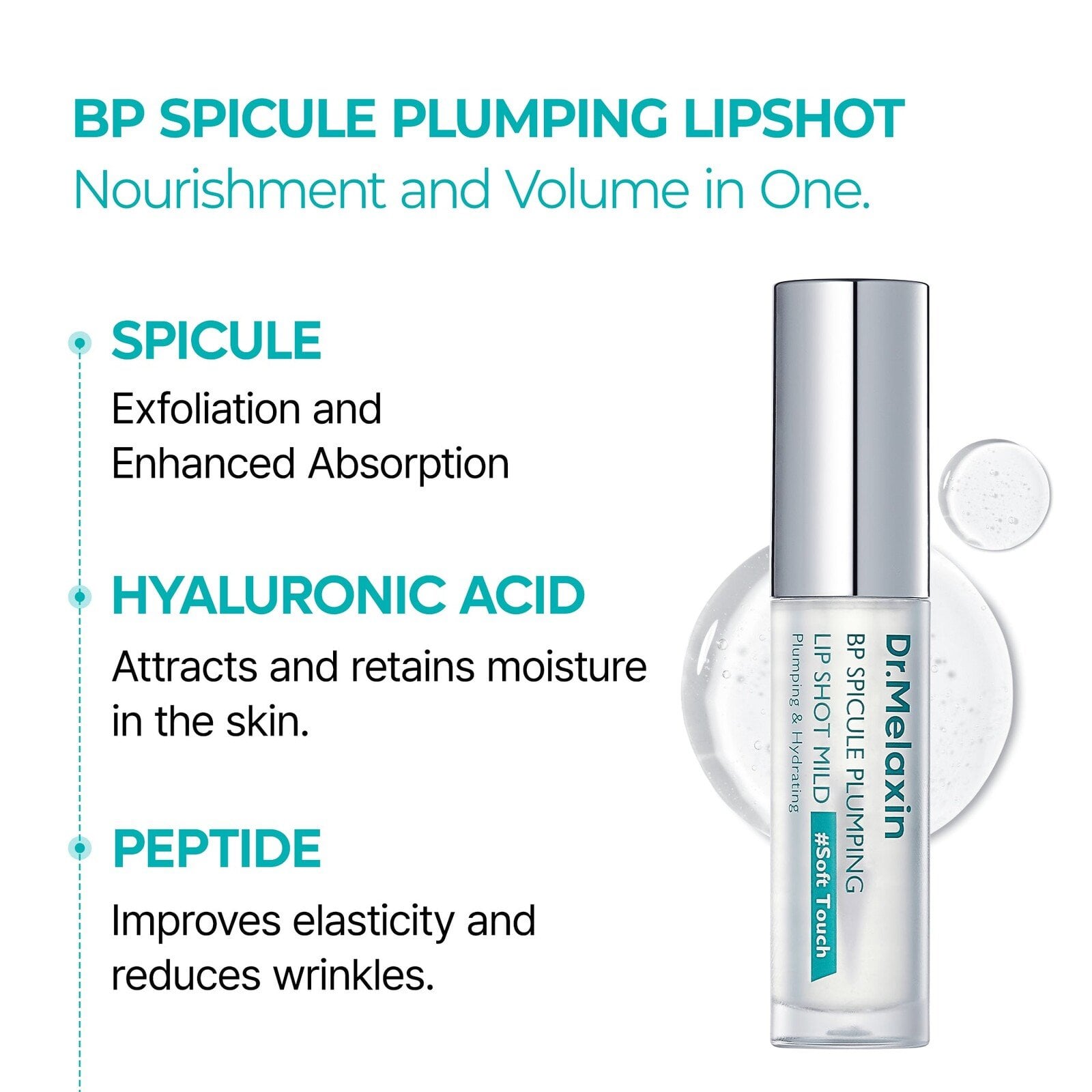 Dr.Melaxin Bio-Spicule Plumping Lip Shot Mild #Soft Touch 4ml (0.13floz)