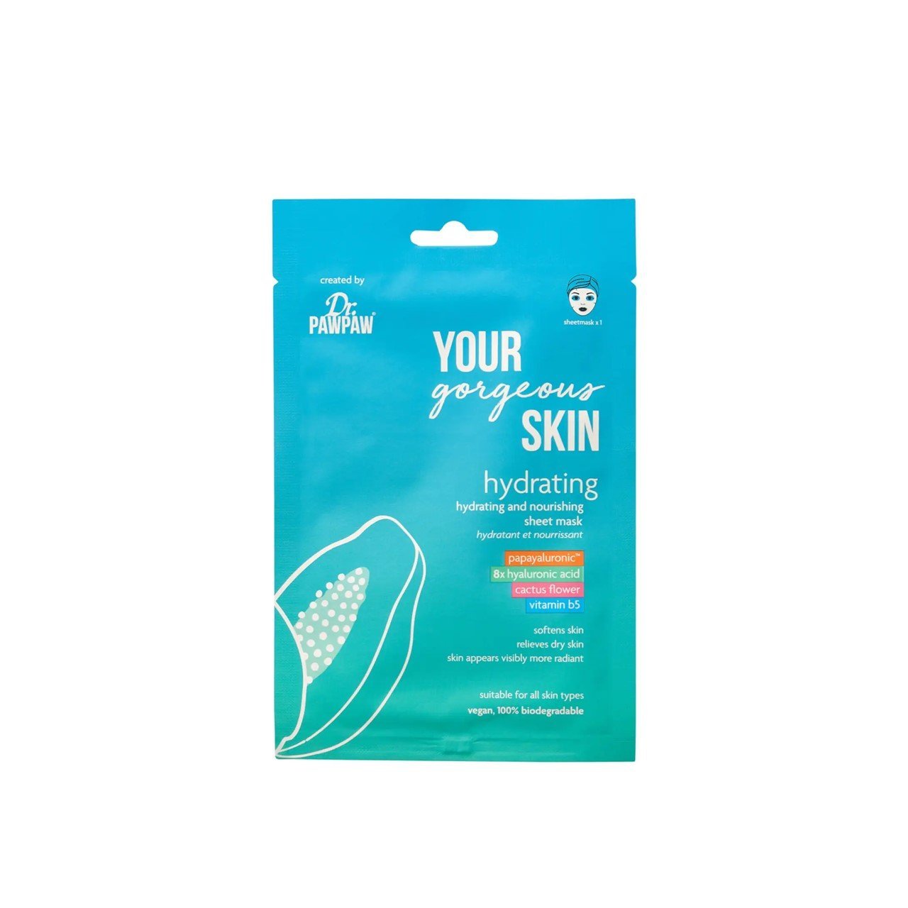Dr. PawPaw Your Gorgeous Skin Hydrating Sheet Mask 25ml (0.84floz)