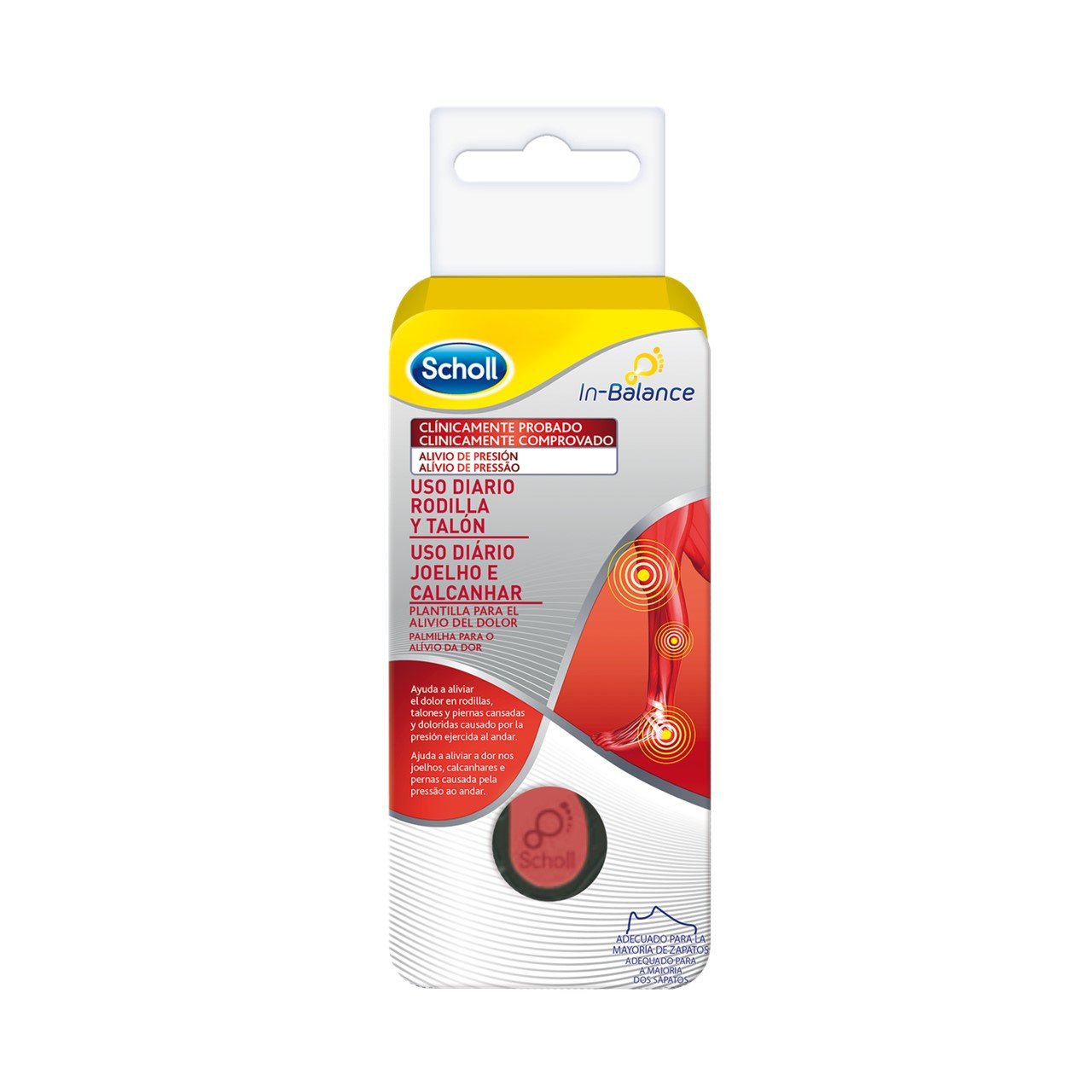 Dr Scholl In-Balance Knee & Heel Pain Relief Insoles x2