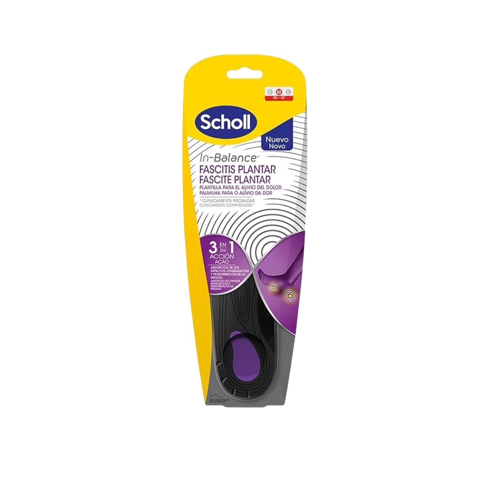 Dr Scholl In-Balance Plantar Fasciitis Pain Relief Insoles M x2